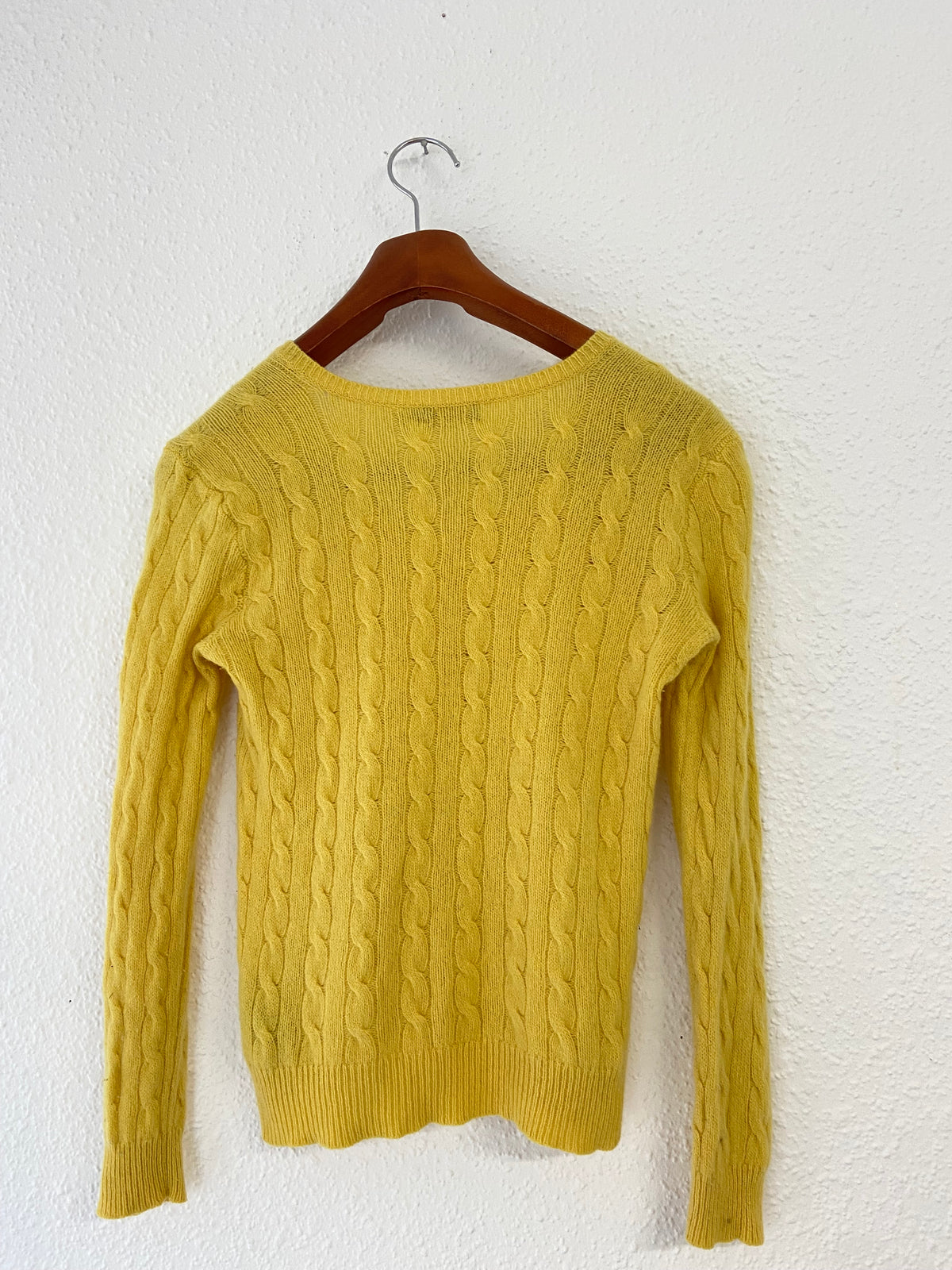 Pull jaune Ralph Lauren torsadé taille M
