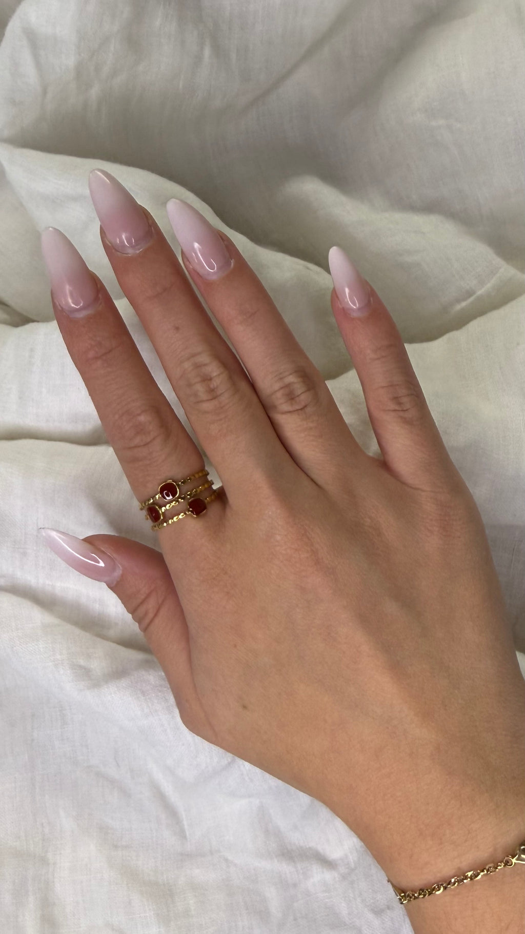 Bague tripe rouge