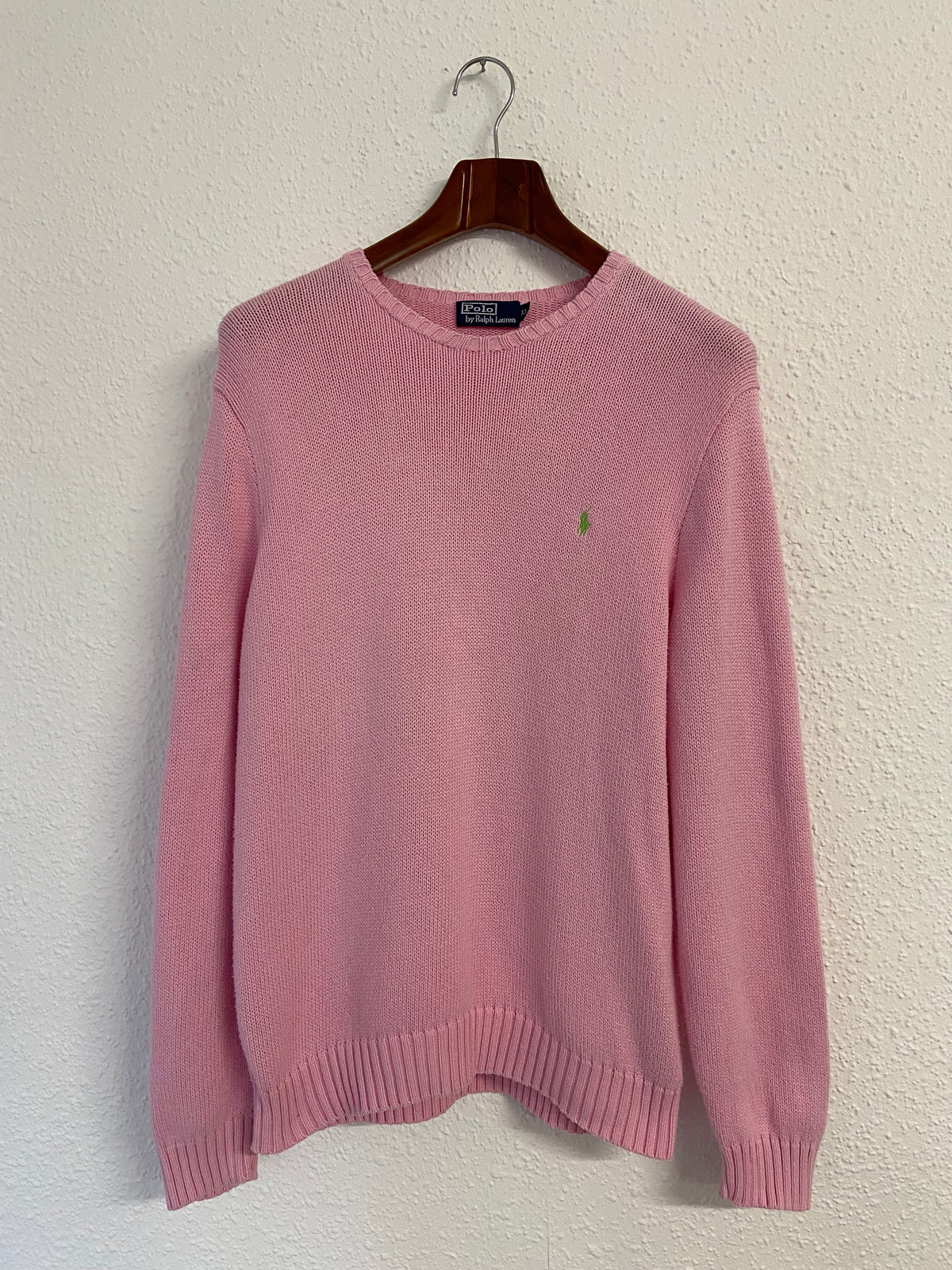 Pull rose Ralph Lauren taille XL grosses mailles