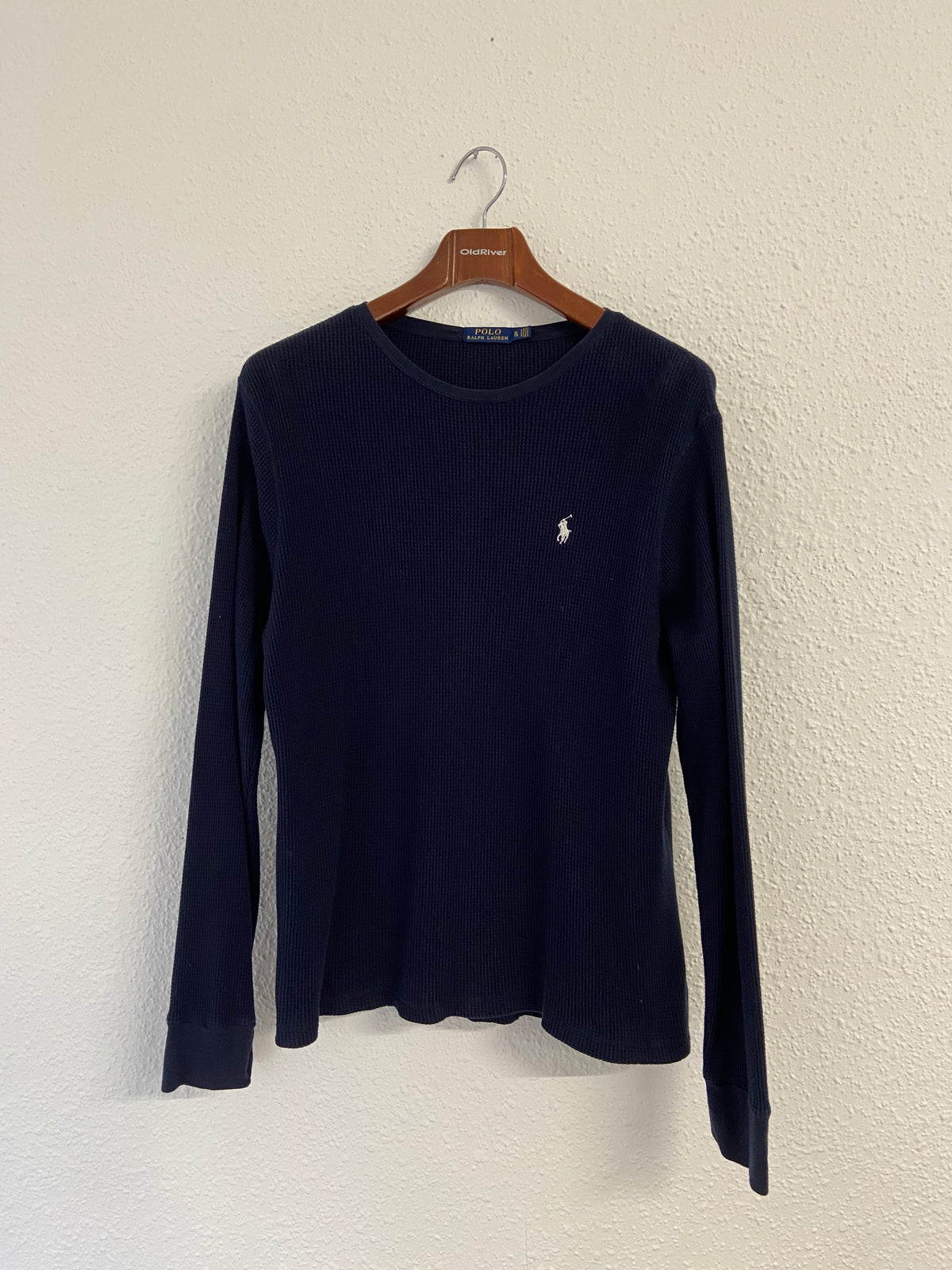 Pull nid d'abeille bleu marine Ralph Lauren taille XL