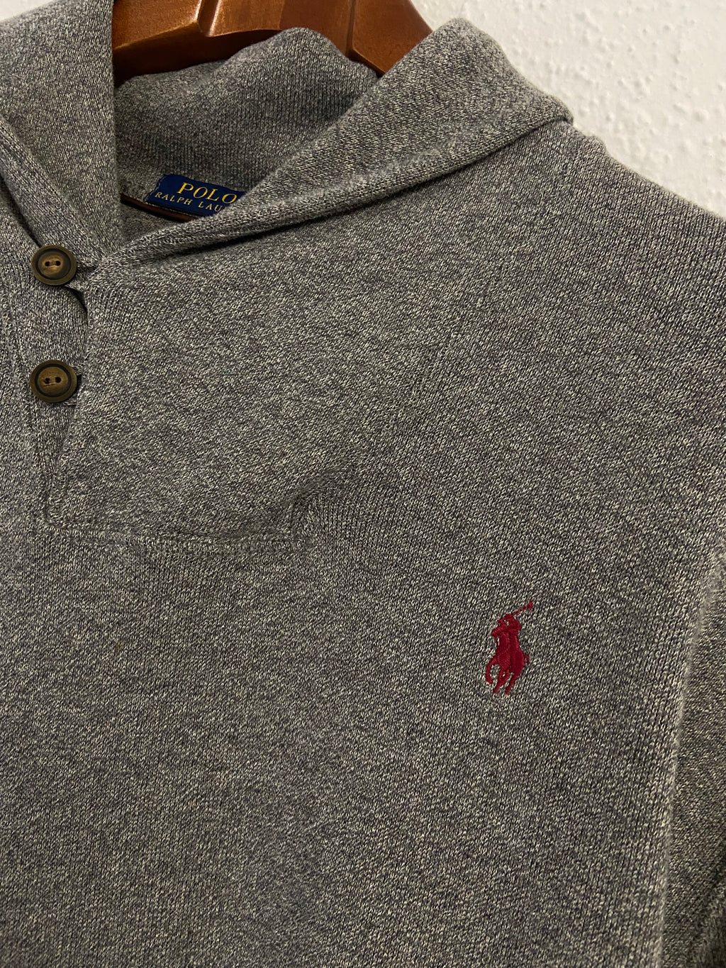 Pull épais gris Ralph Lauren taille XL