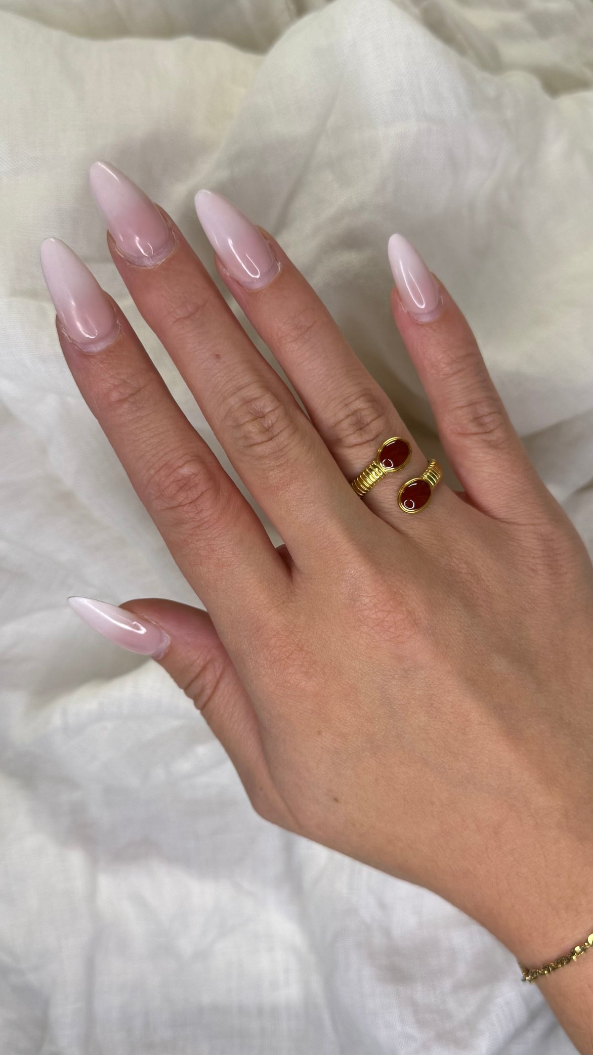 Bague double rouge