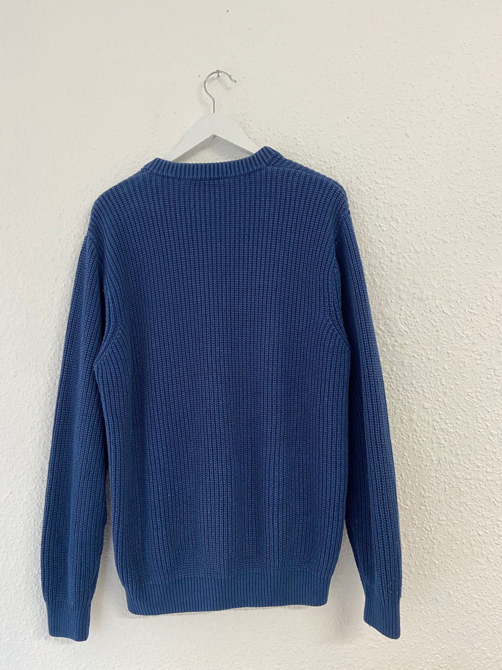 Pull bleu grosses mailles Lacoste taille L