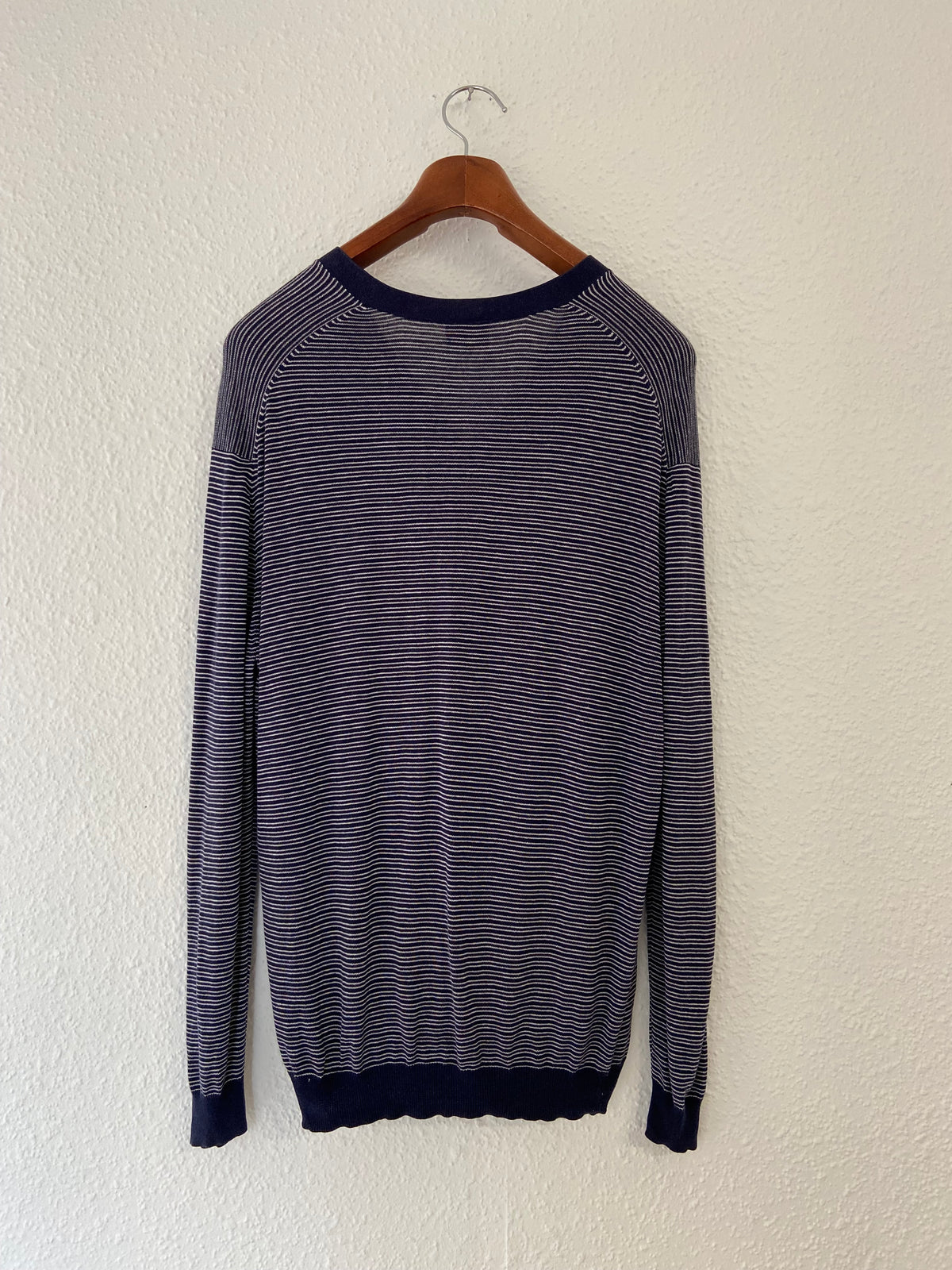 Cardigan bleu marine rayé Lacoste taille XL