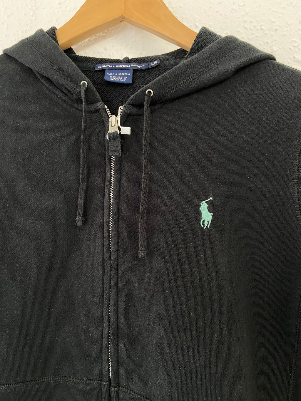Sweat noir Ralph Lauren taille XS (L enfant)