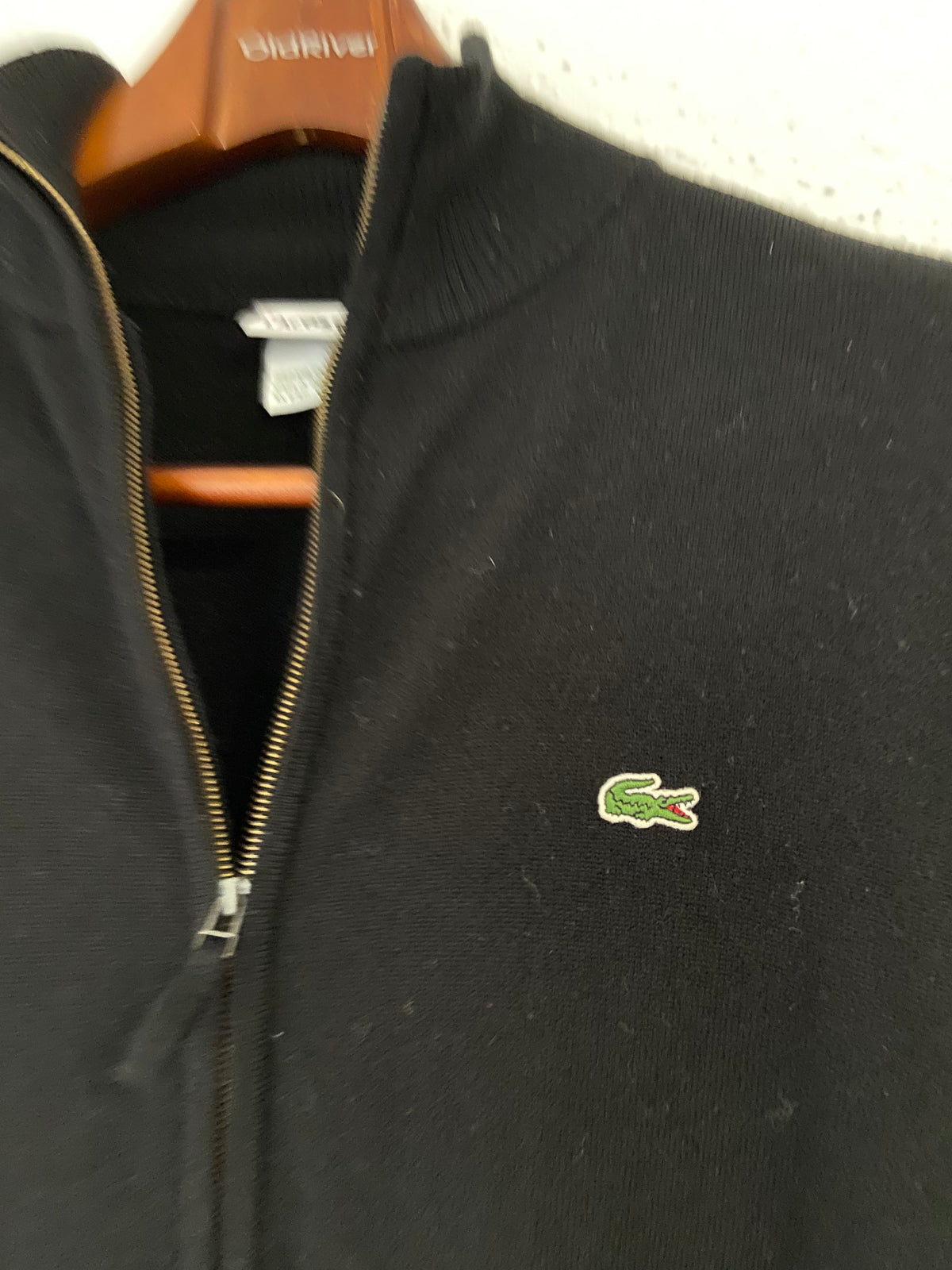Gilet noir full zip Lacoste taille M