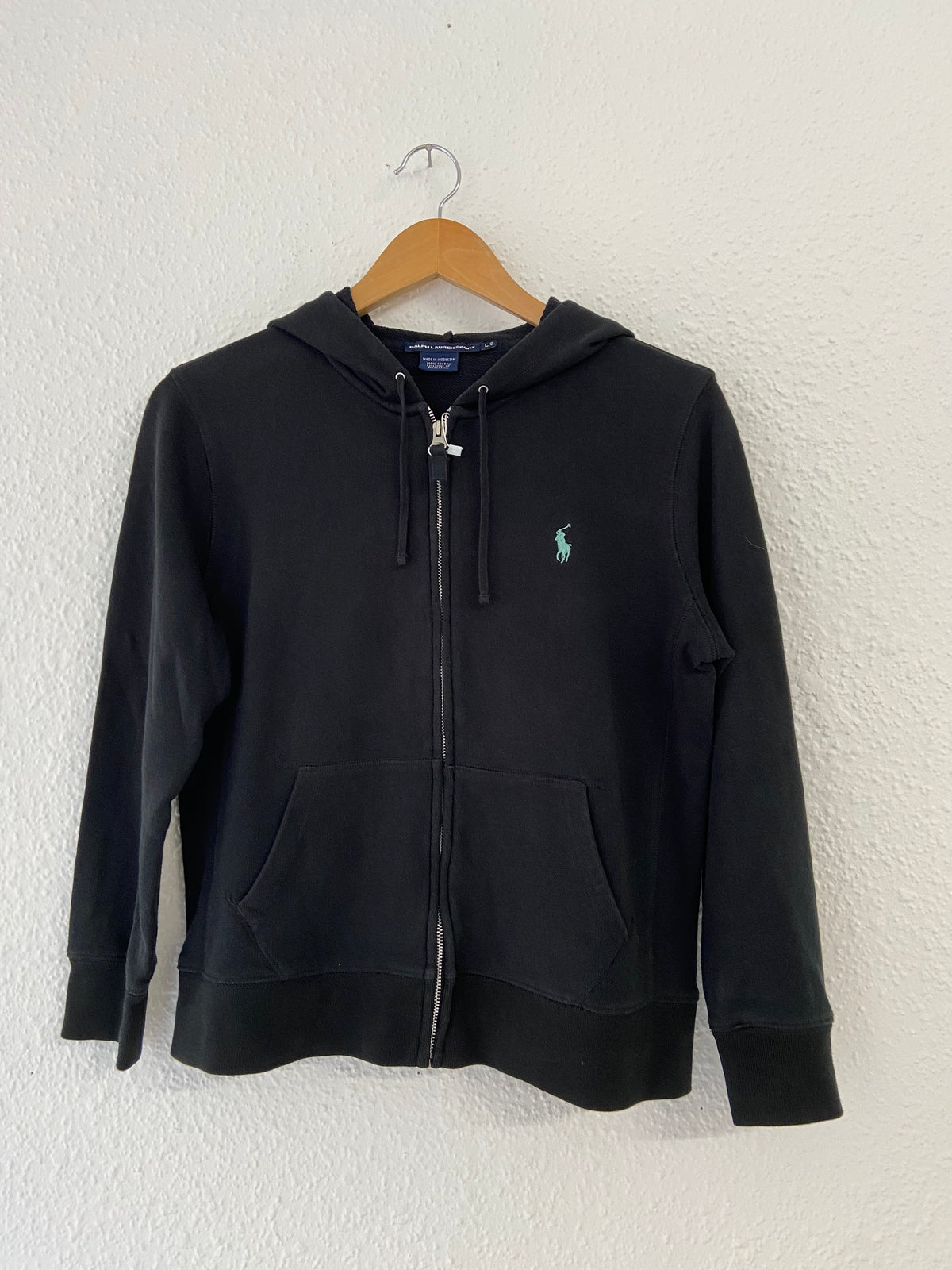 Sweat noir Ralph Lauren taille XS (L enfant)