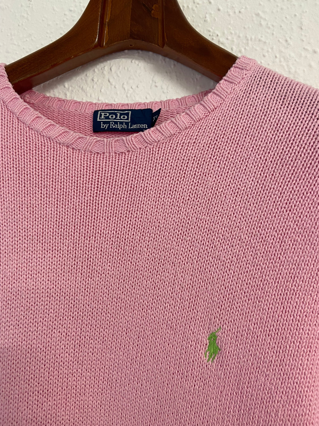 Pull rose Ralph Lauren taille XL grosses mailles
