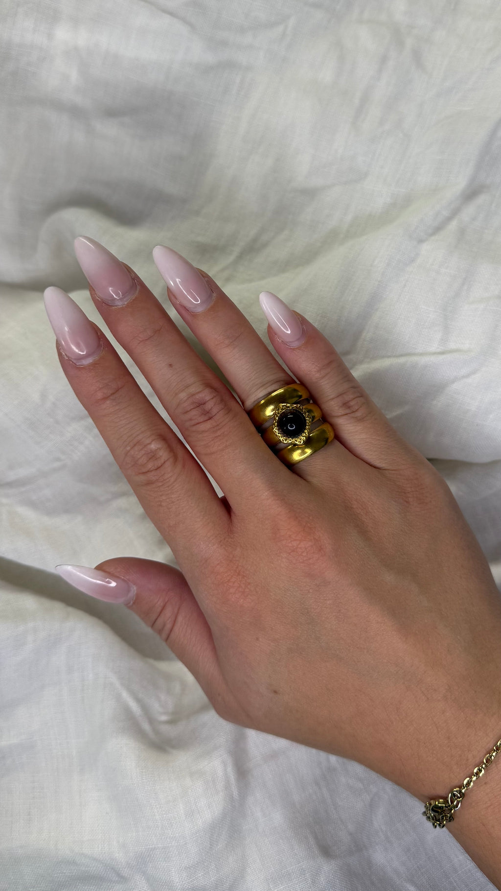 Bague triple marron