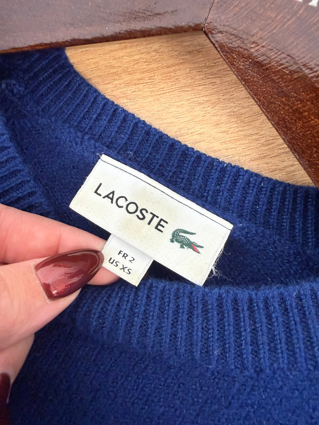 Pull Lacoste bleu marine taille XS