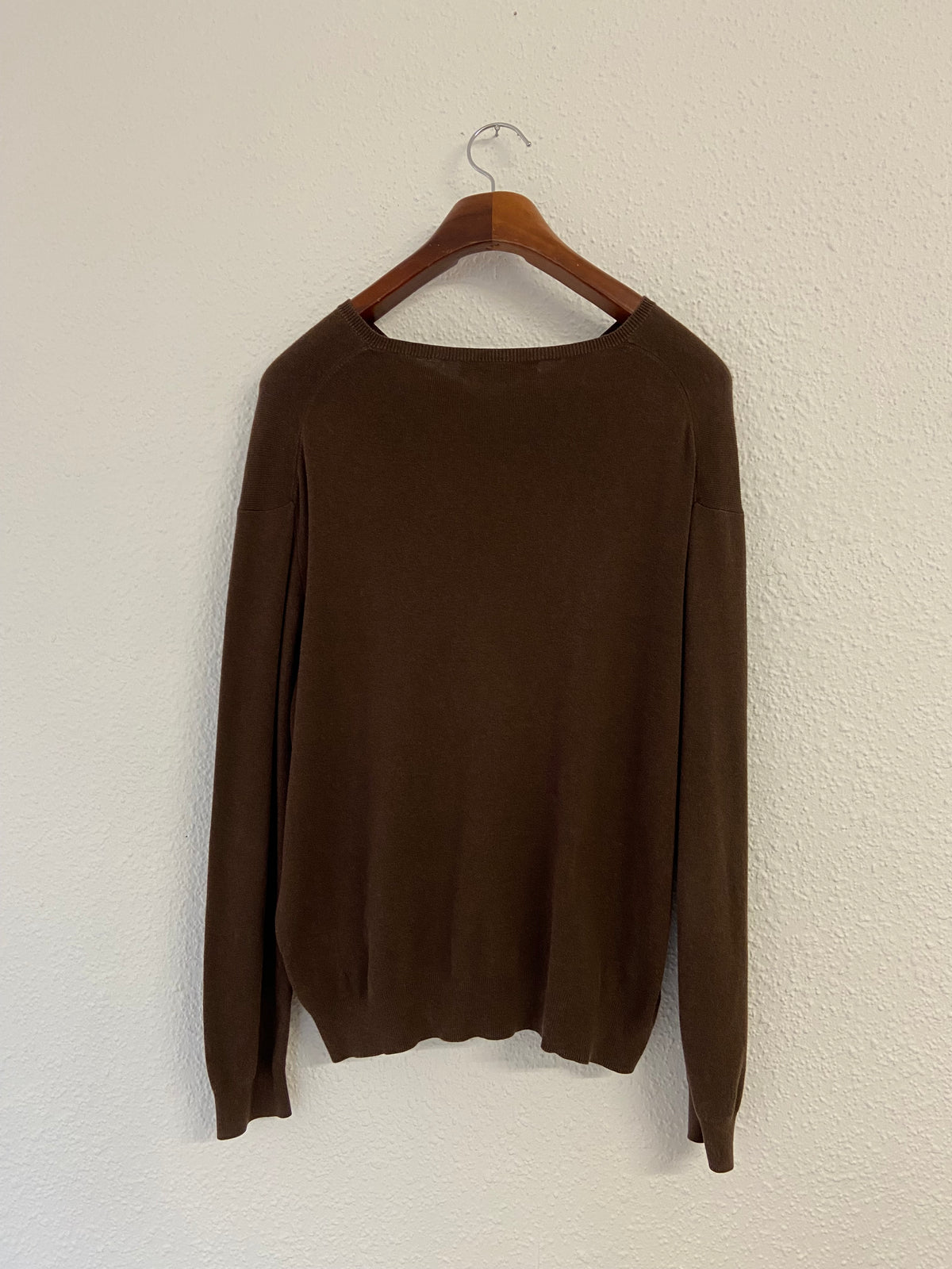 Pull col V marron Ralph Lauren taille XL
