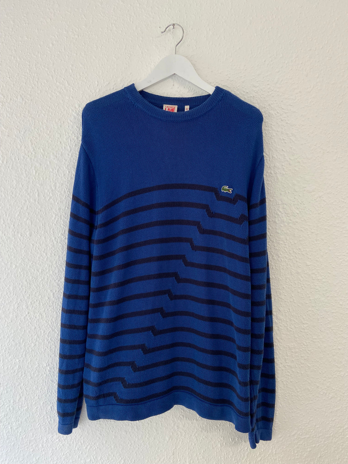 Pull bleu Lacoste Live à rayures taille XL