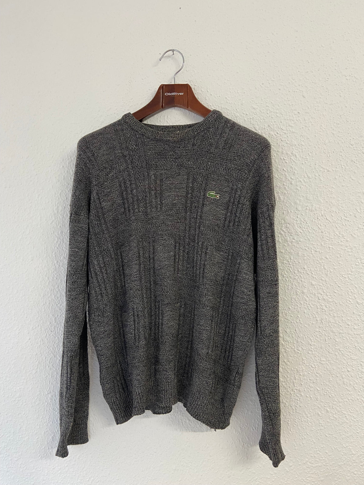 Pull épais Lacoste gris taille L