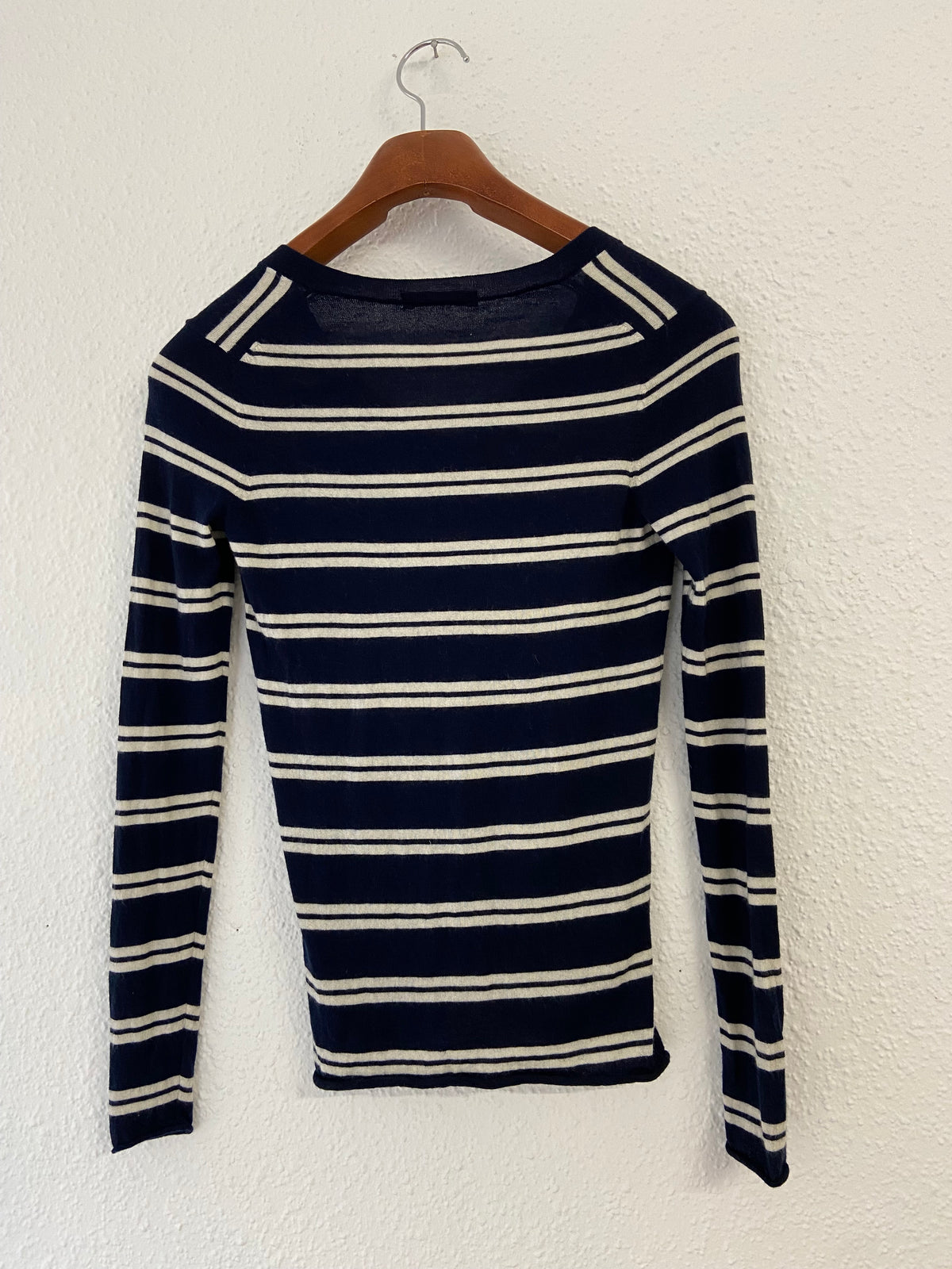 Pull marinière Lacoste taille S bleu marine