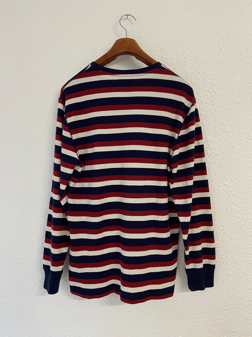 Pull Nid d'abeille Ralph Lauren bleu blanc rouge taille XL