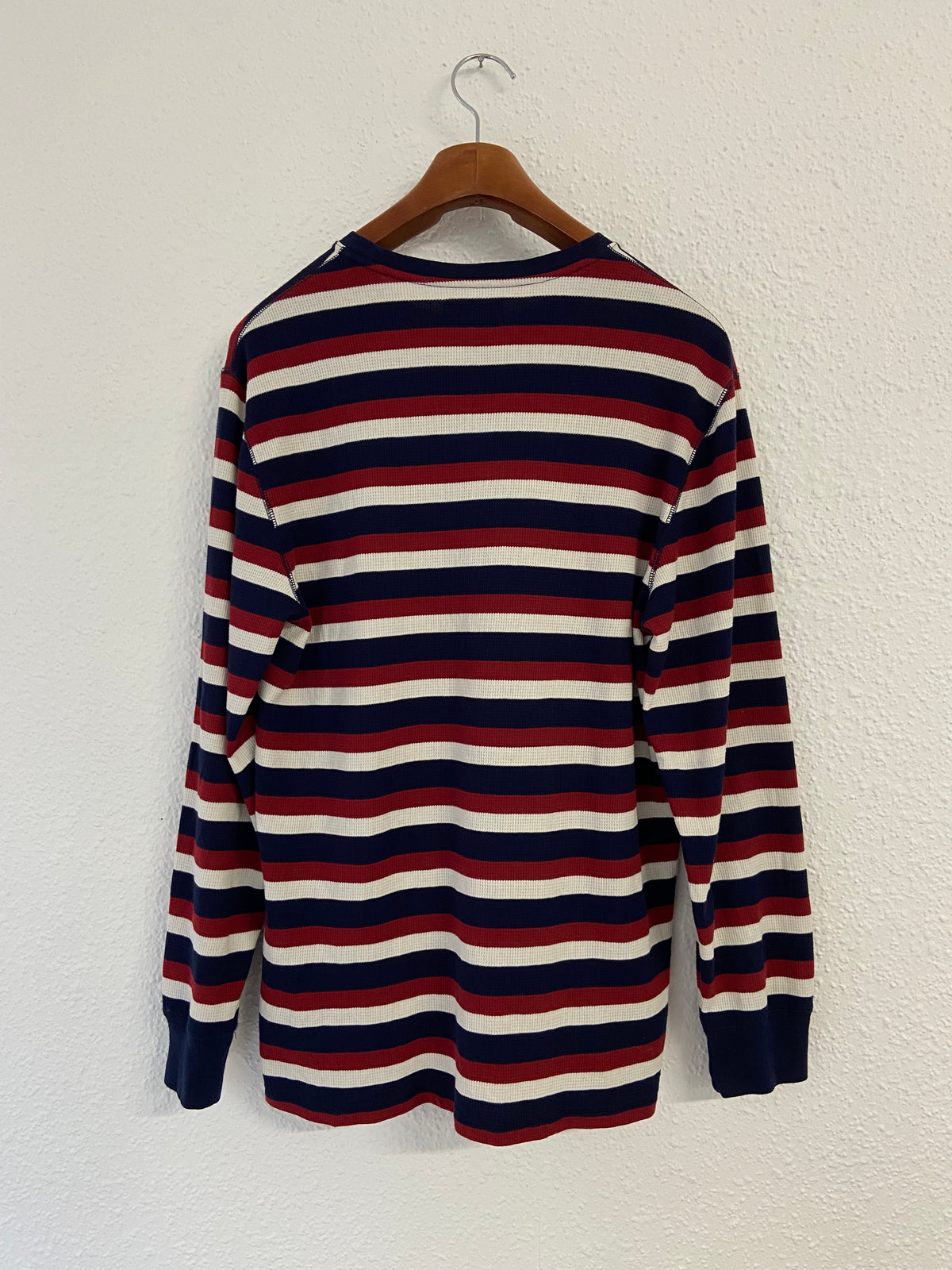 Pull Nid d'abeille Ralph Lauren bleu blanc rouge taille XL