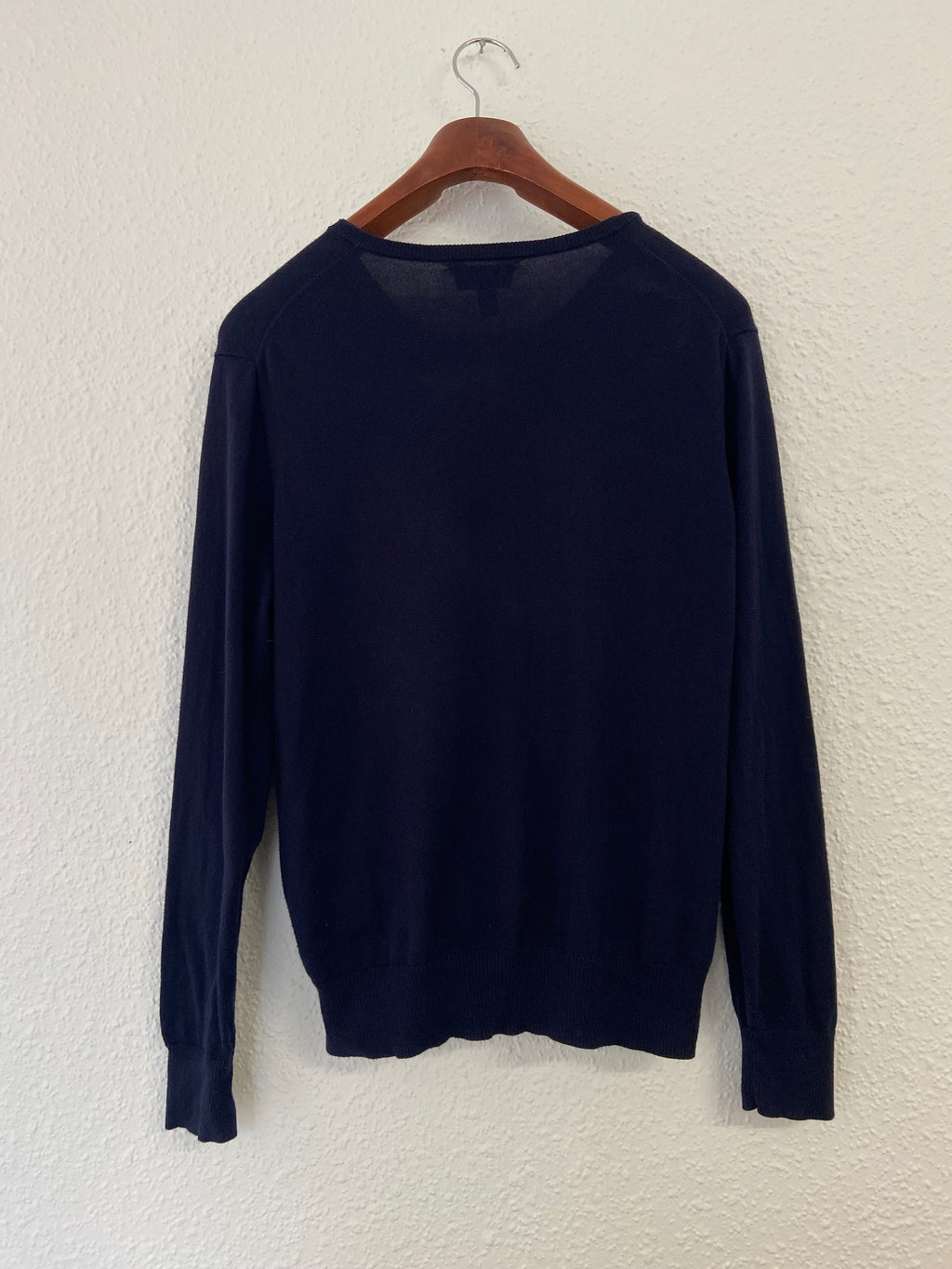 Pull bleu marine col V Ralph Lauren taille S