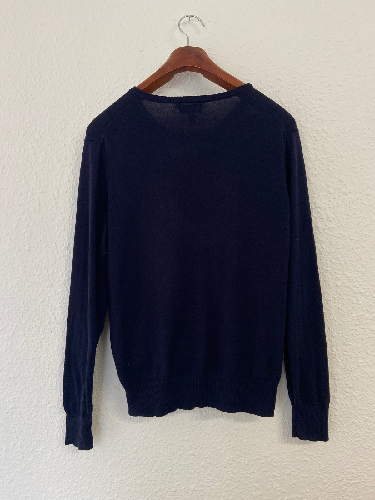 Pull bleu marine col V Ralph Lauren taille S