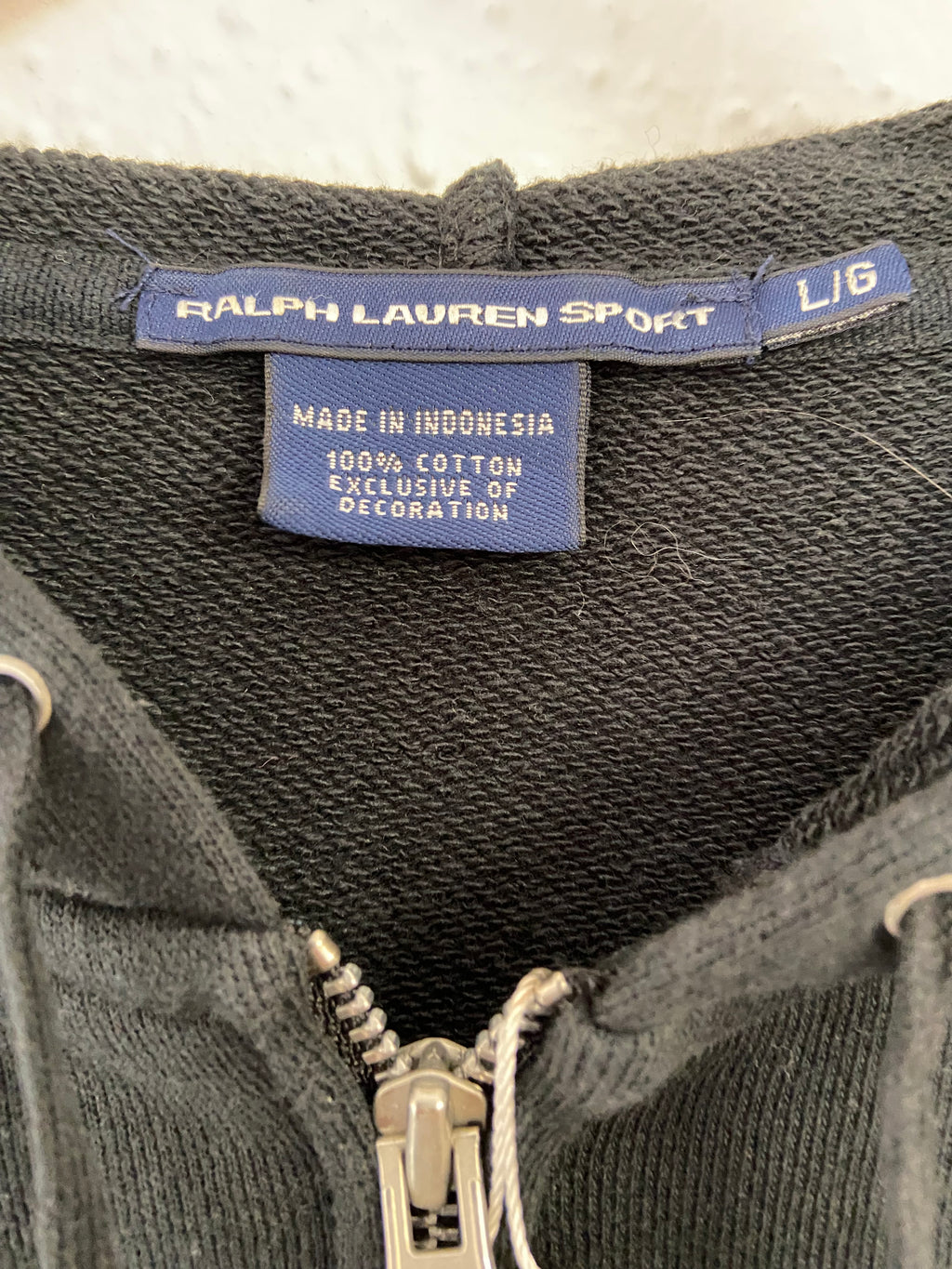 Sweat noir Ralph Lauren taille XS (L enfant)