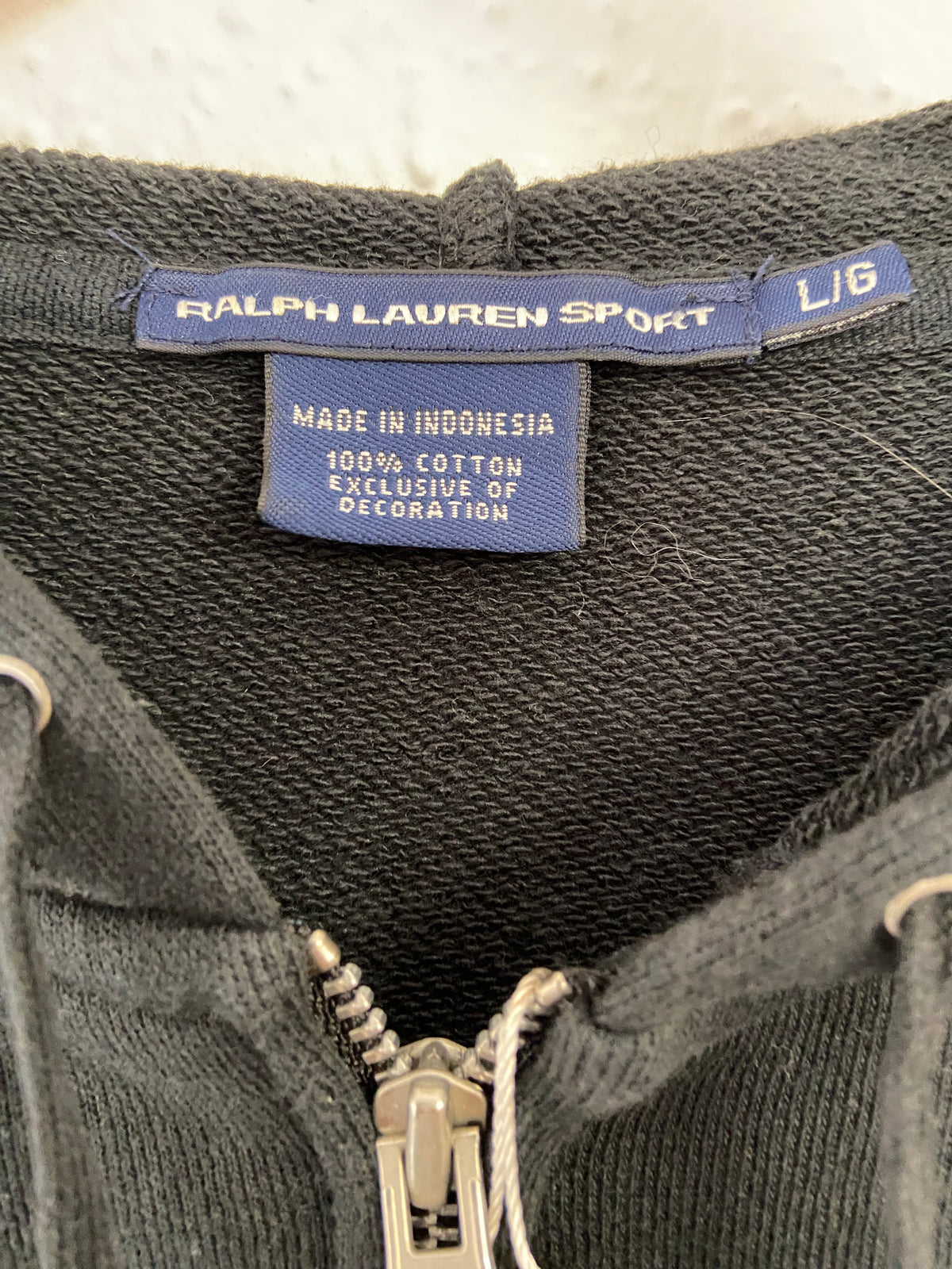 Sweat noir Ralph Lauren taille XS (L enfant)
