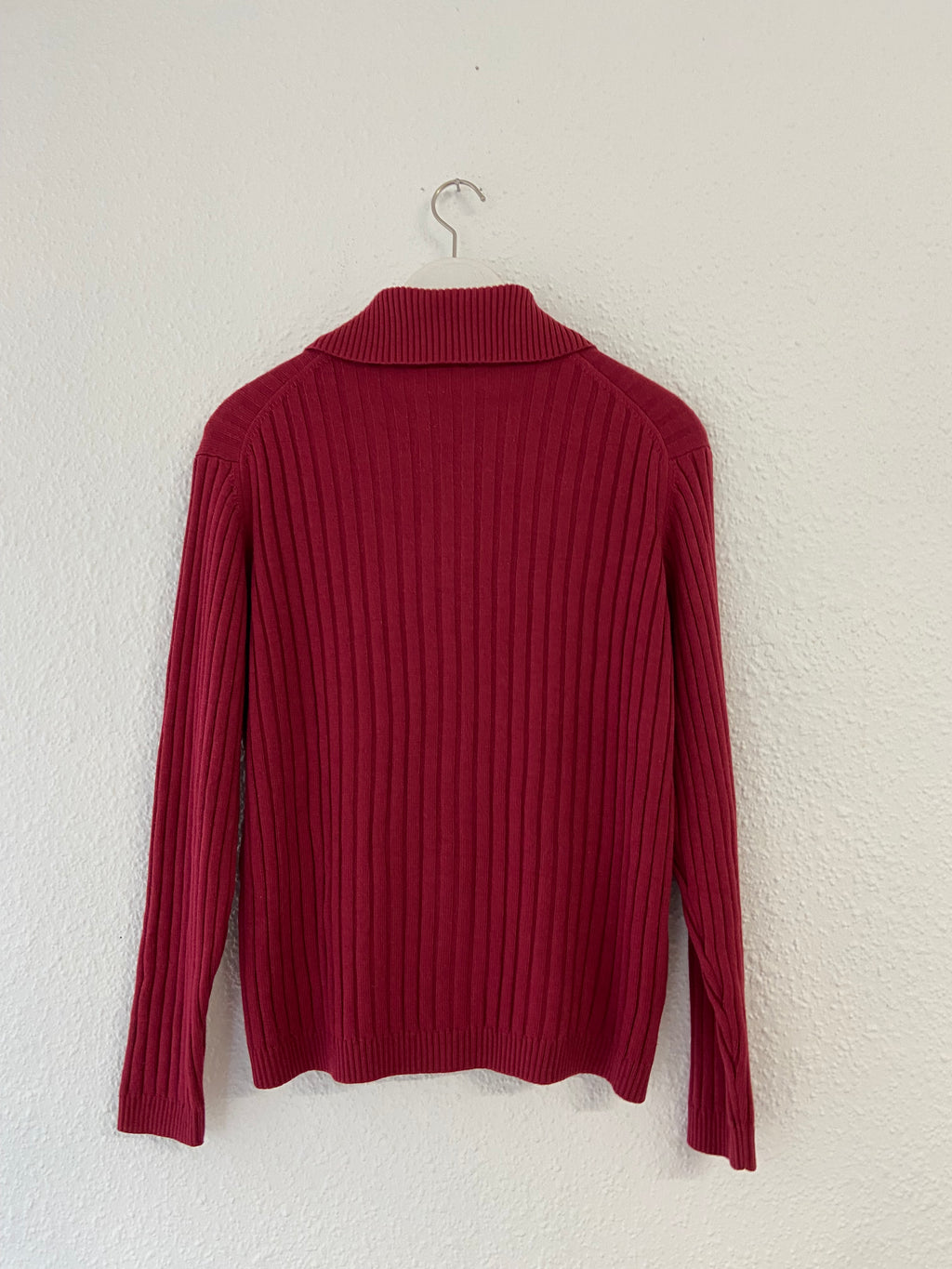 Pull gilet rouge bordeaux Lacoste taille L