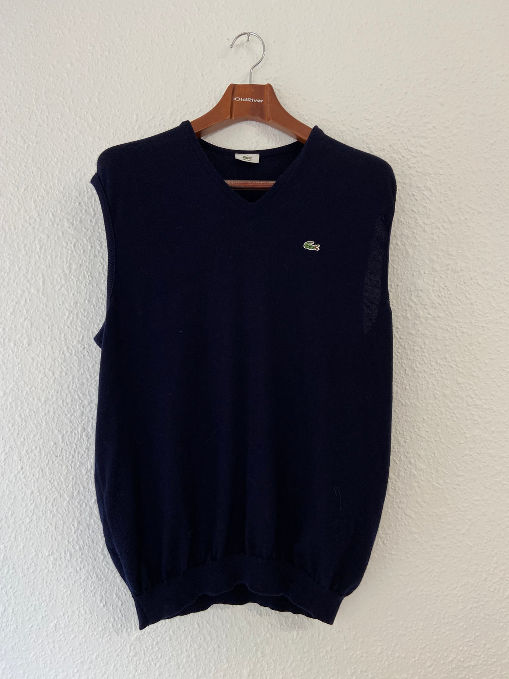Pull bleu marine sans manches Lacoste taille 3XL