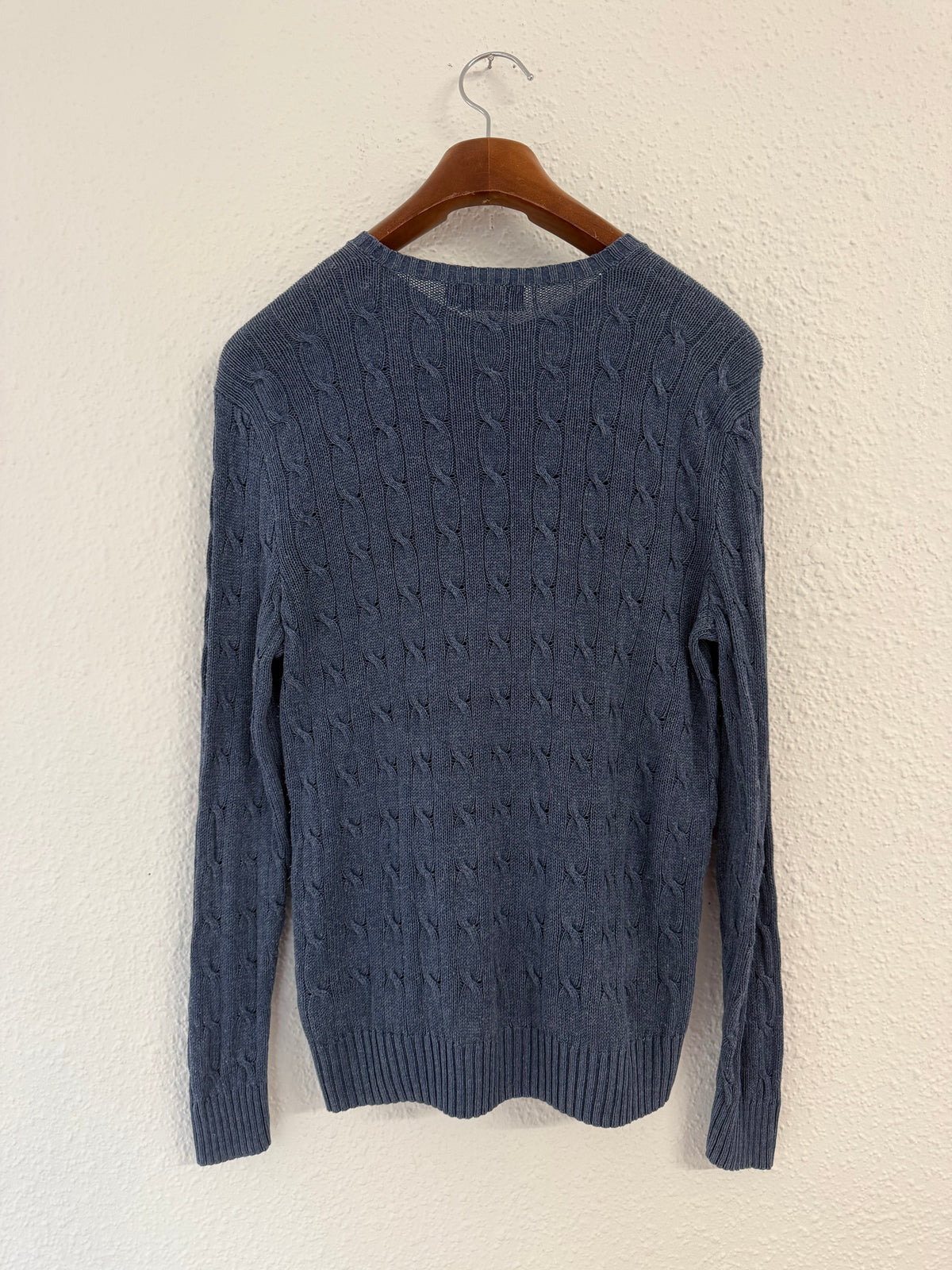 Pull torsadé Bleu-gris Ralph Lauren taille S