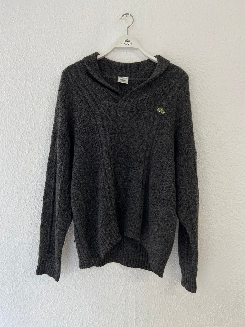 Pull Lacoste gris foncé taille XL