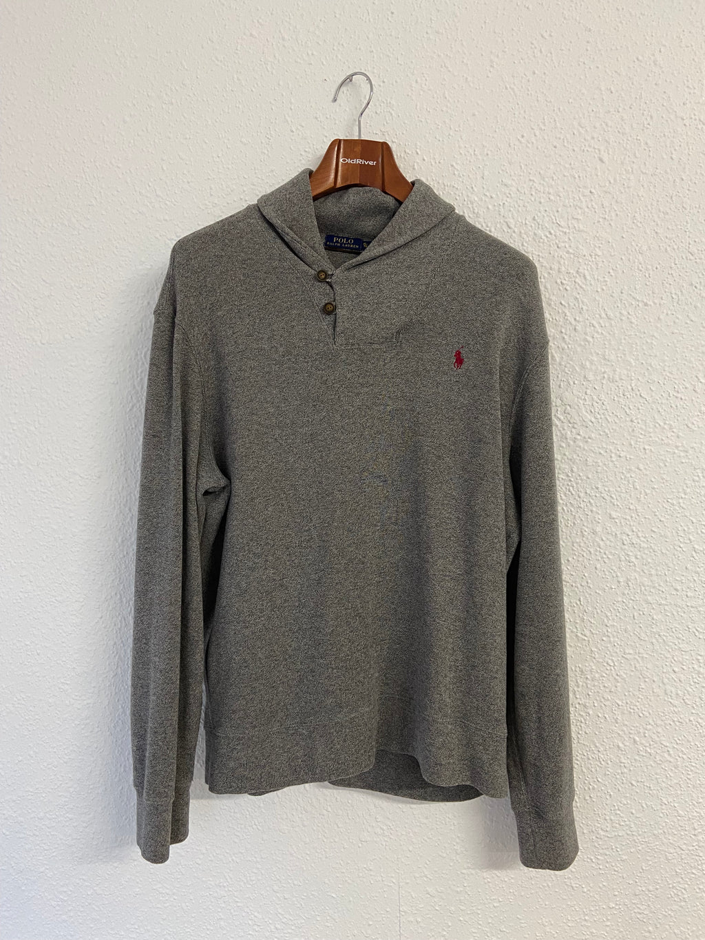 Pull épais gris Ralph Lauren taille XL