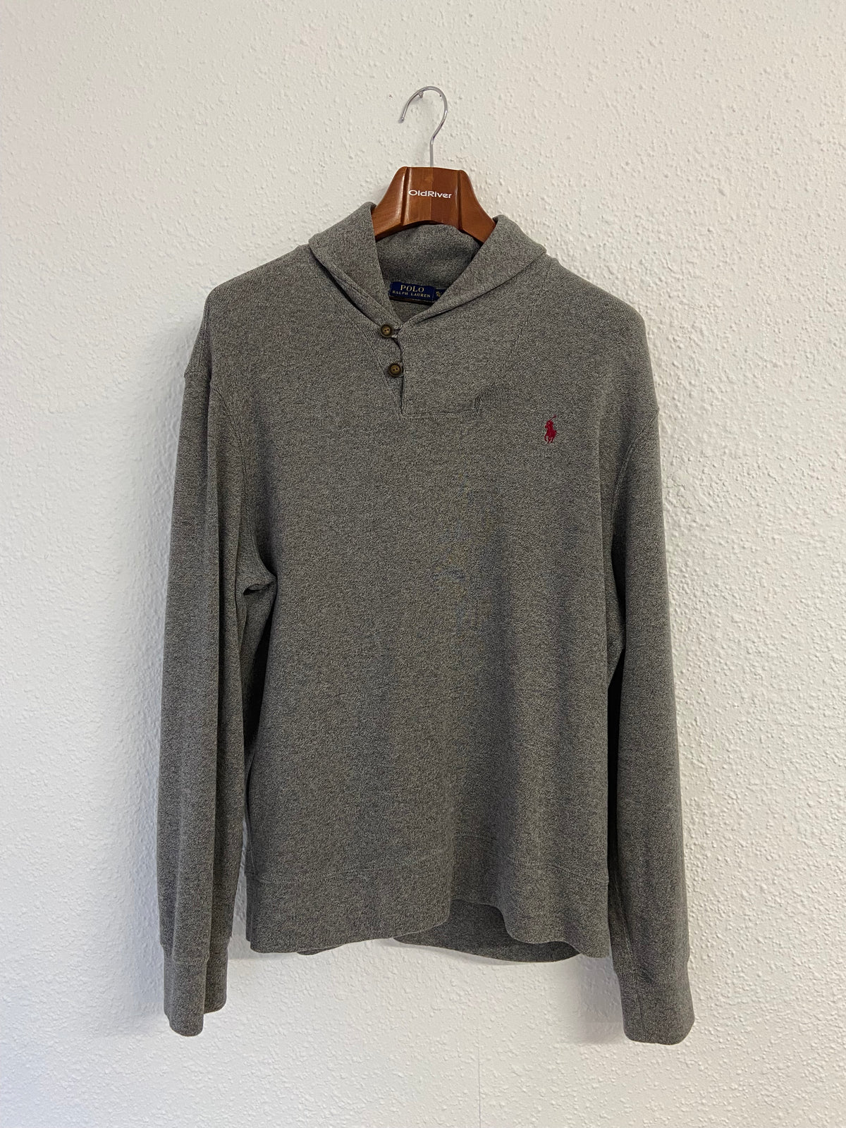 Pull épais gris Ralph Lauren taille XL