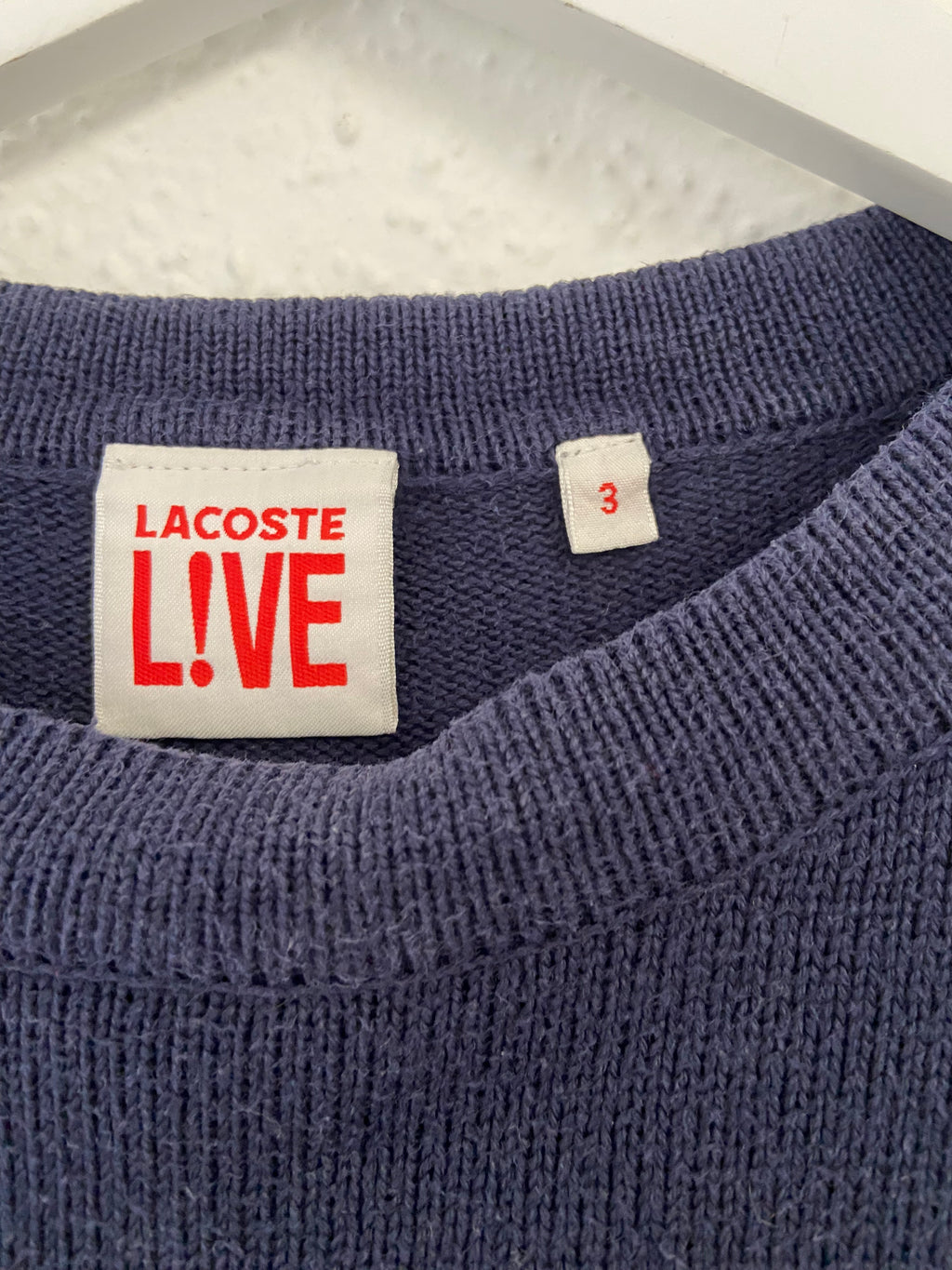 Pull 1927 Lacoste bleu marine taille S
