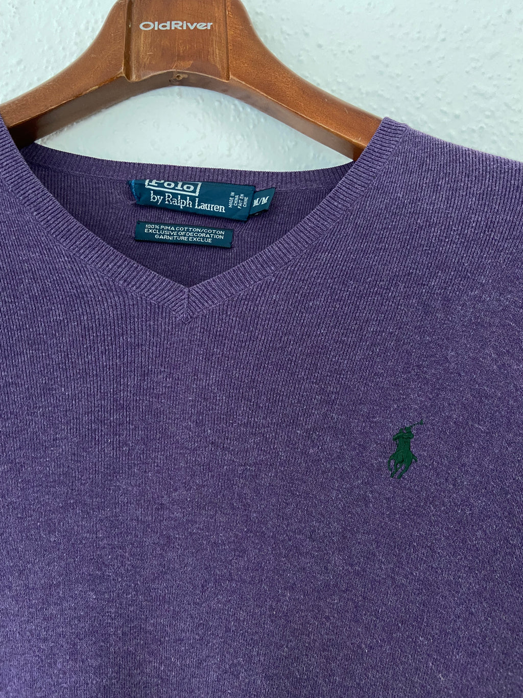 Pull violet Ralph Lauren taille M
