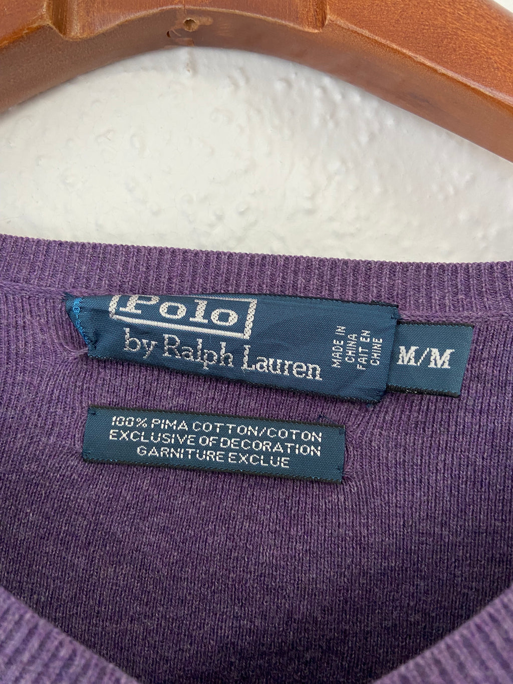 Pull violet Ralph Lauren taille M