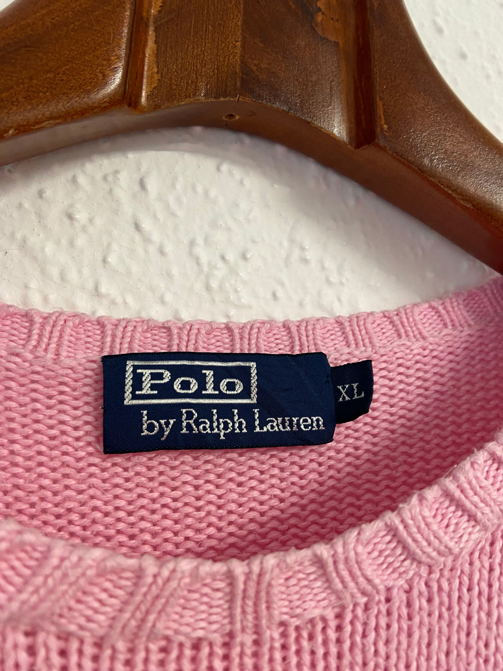 Pull rose Ralph Lauren taille XL grosses mailles