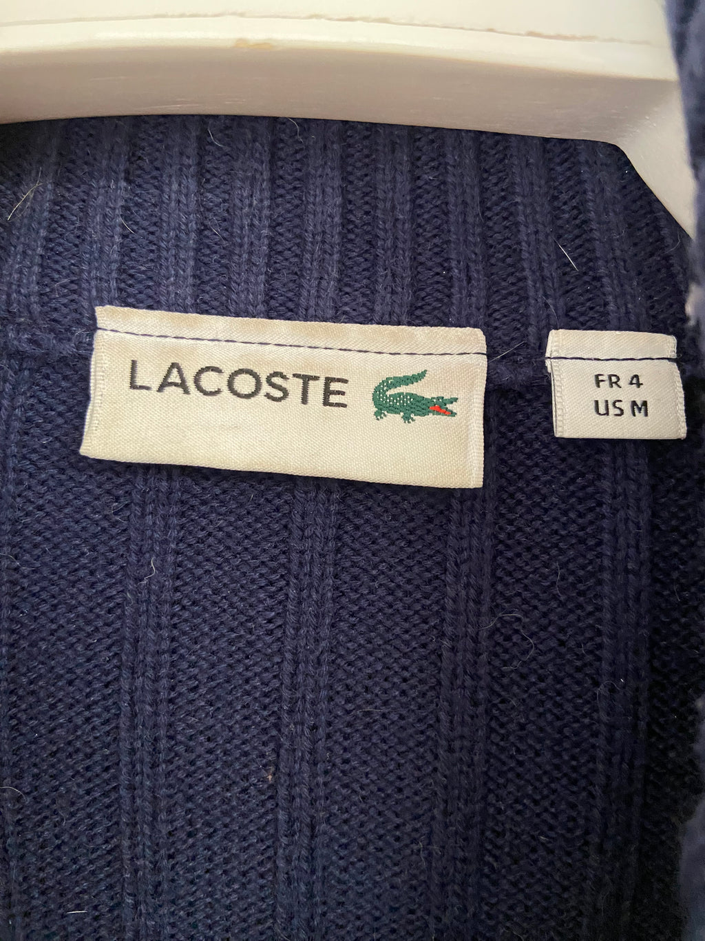 Gilet full zip Lacoste bleu marine taille M