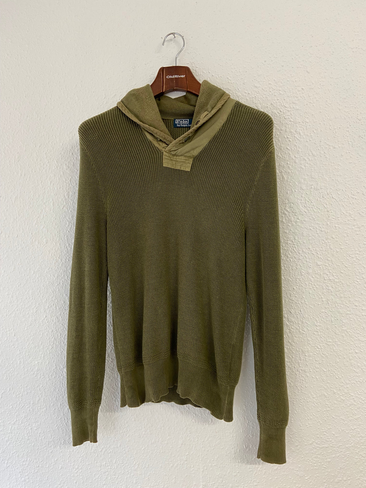 Pull épais vert kaki Ralph Lauren taille L