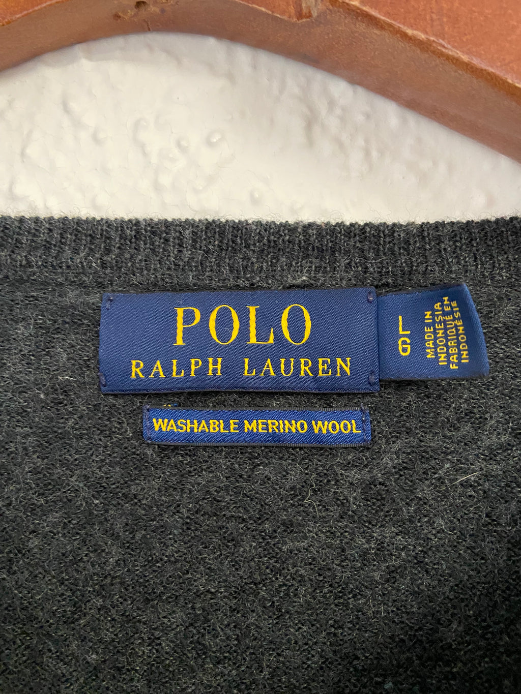 Pull gris foncé Ralph Lauren taille L