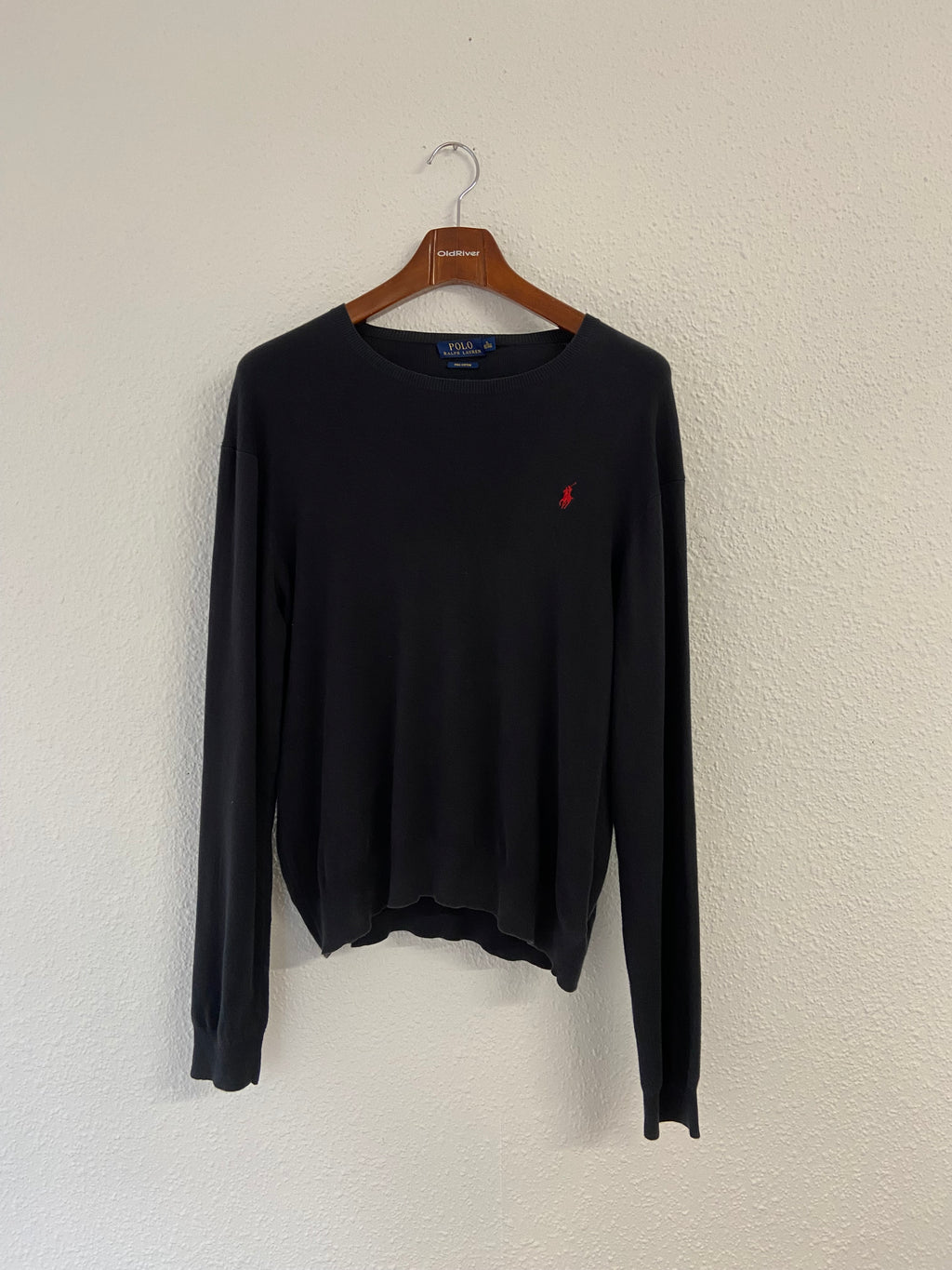 Pull noir col rond Ralph Lauren taille XL