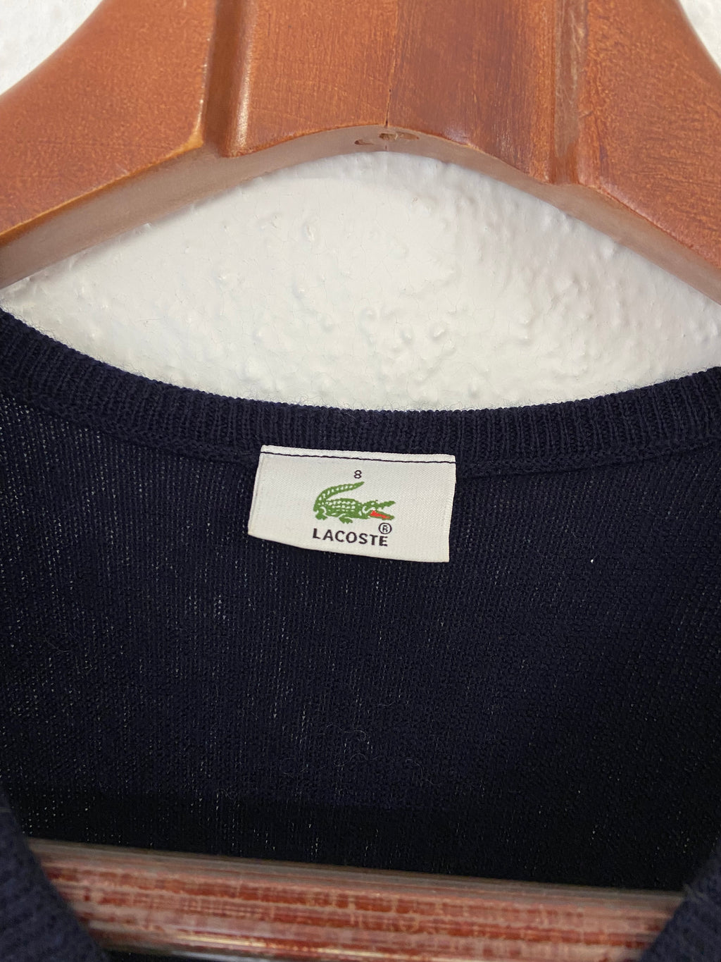 Pull bleu marine sans manches Lacoste taille 3XL