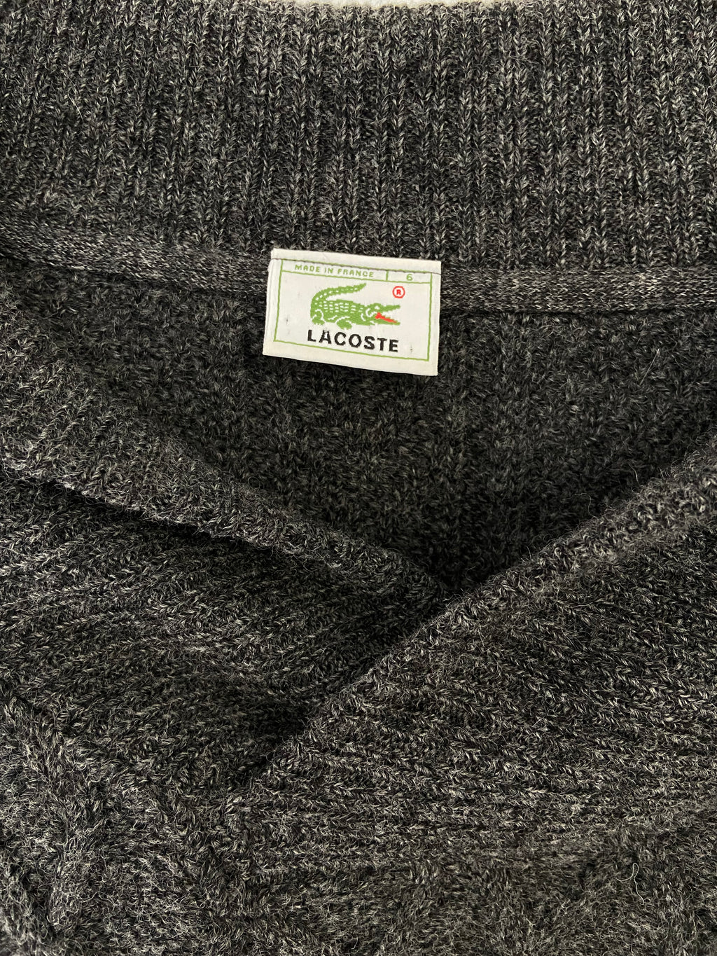 Pull Lacoste gris foncé taille XL