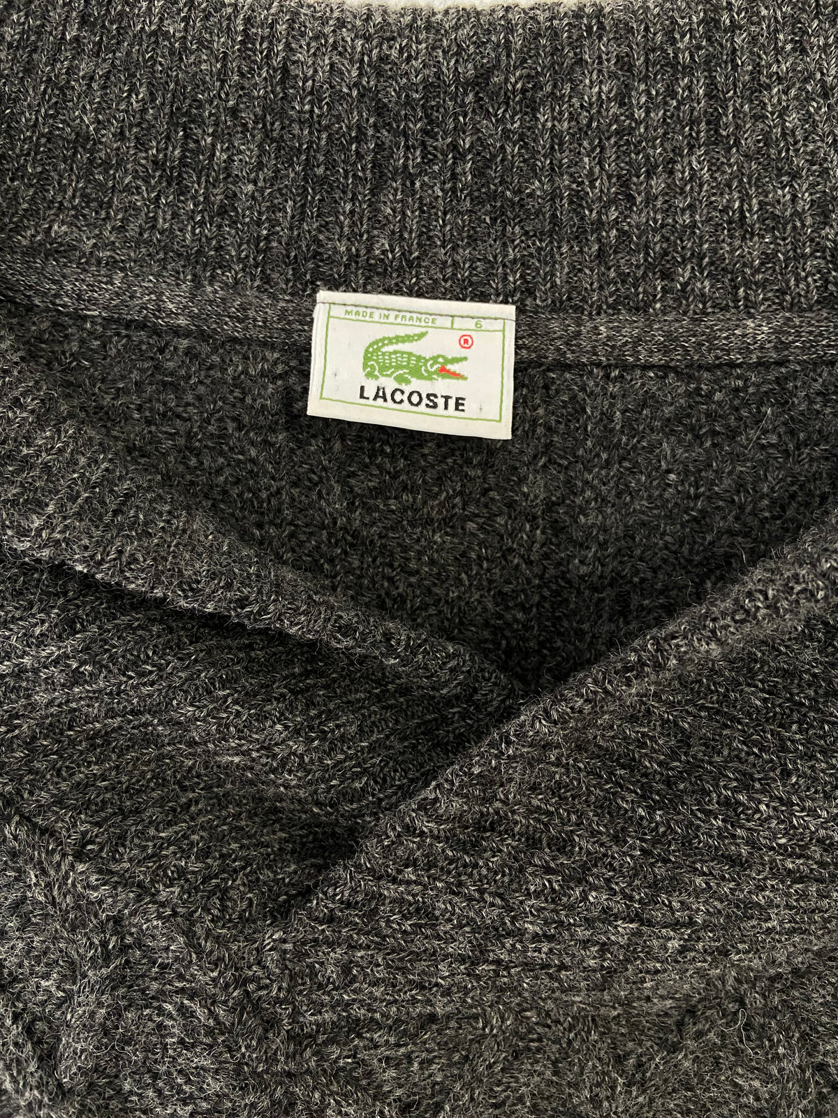 Pull Lacoste gris foncé taille XL