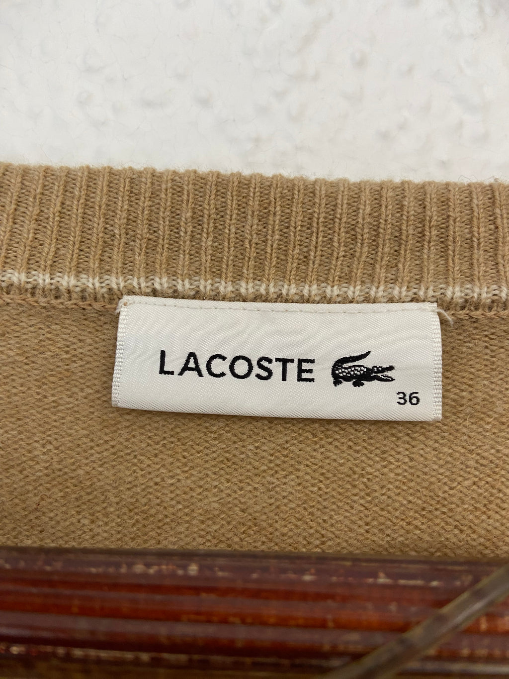 Cardigan beige Lacoste taille S