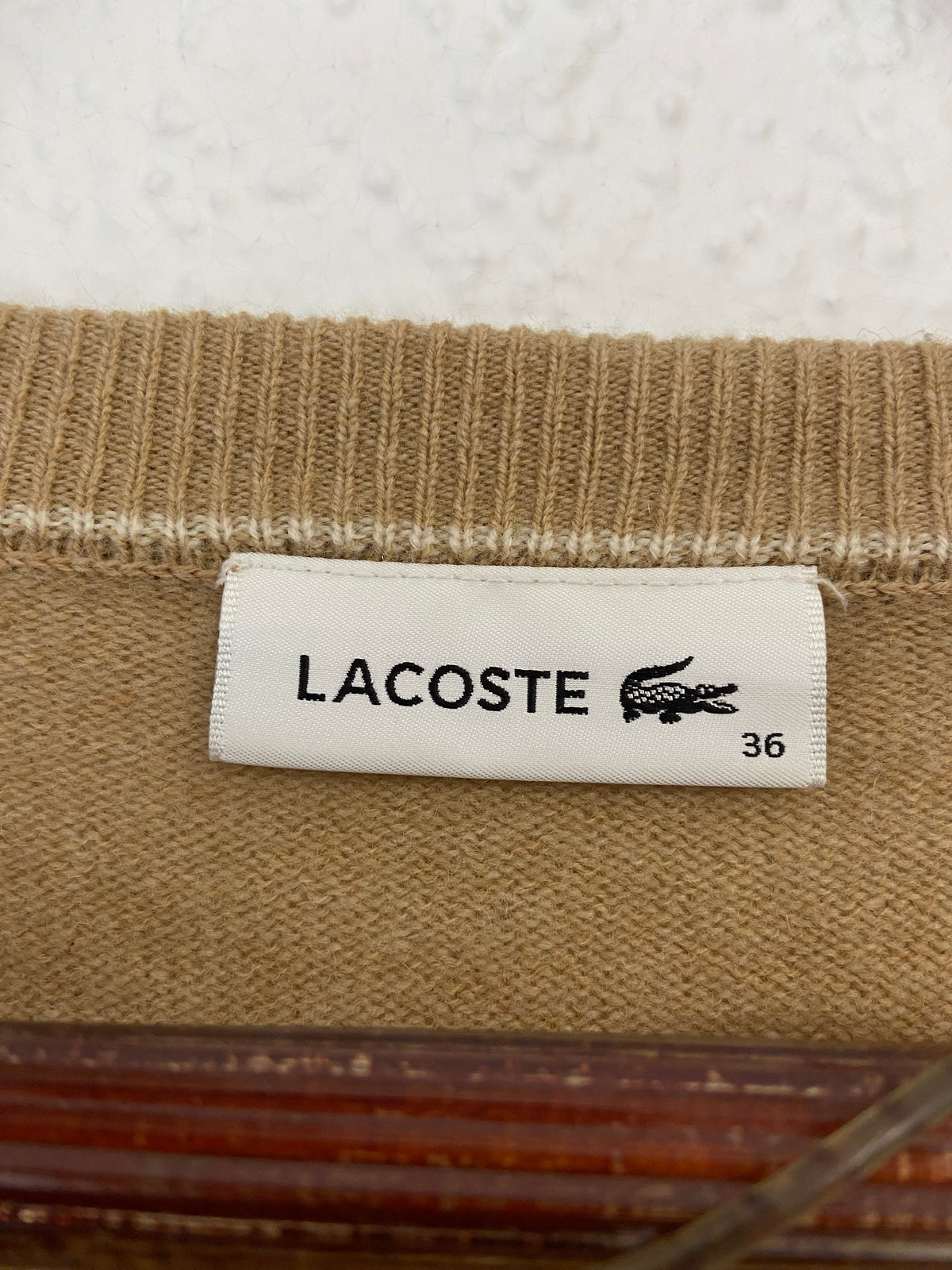 Cardigan beige Lacoste taille S