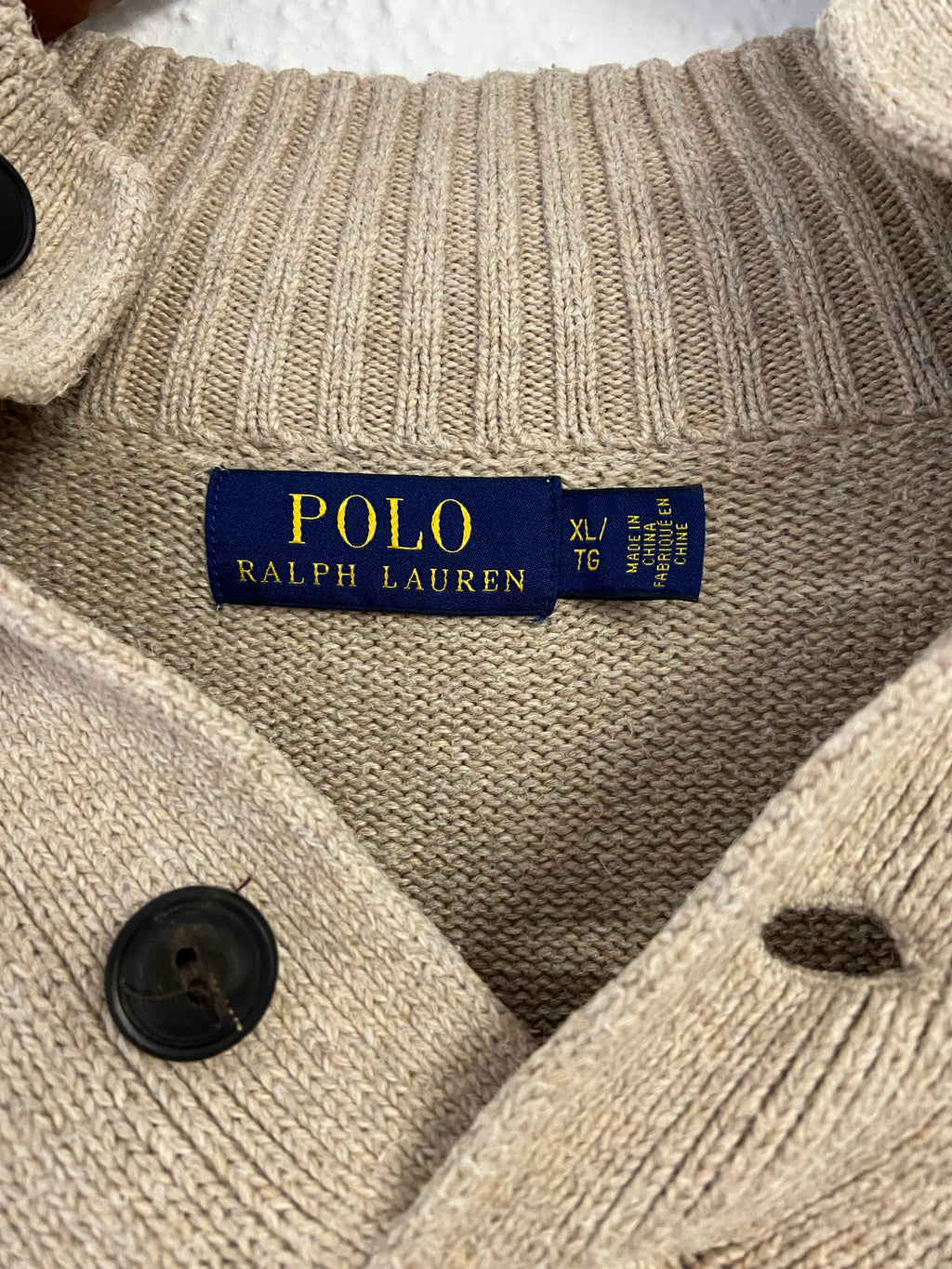 Pull beige épais Ralph Lauren taille XL