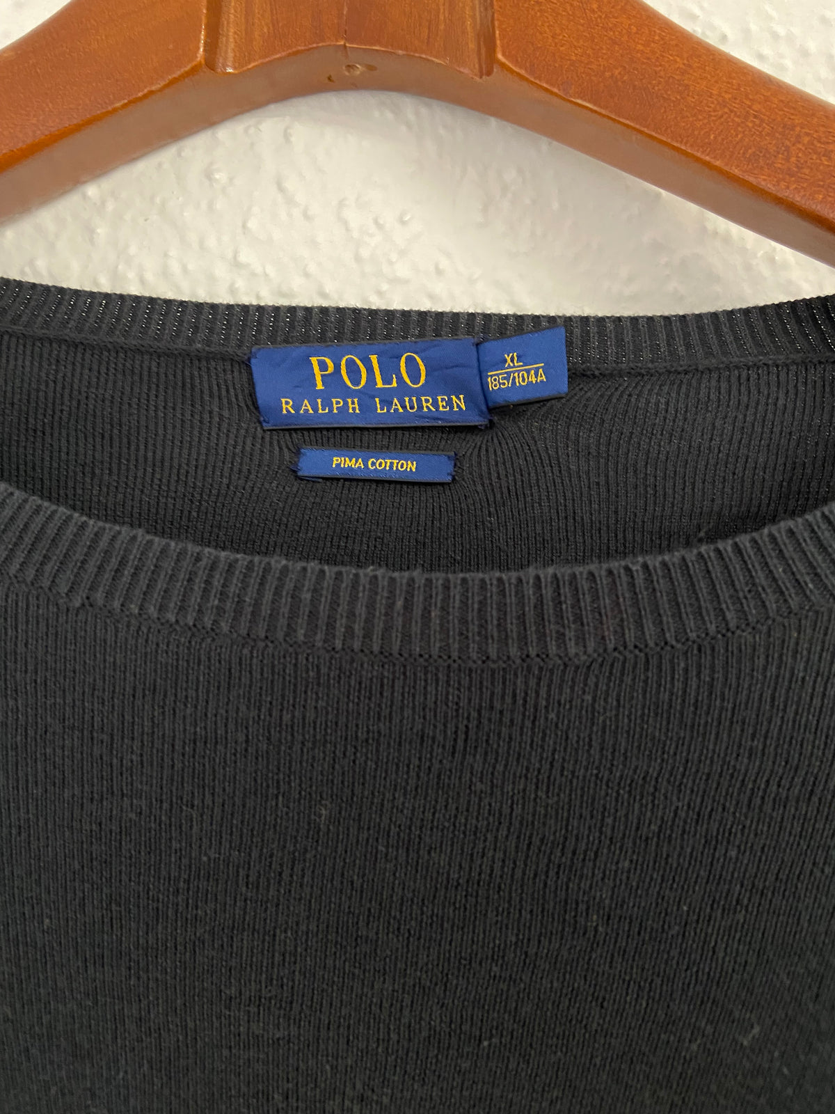 Pull noir col rond Ralph Lauren taille XL