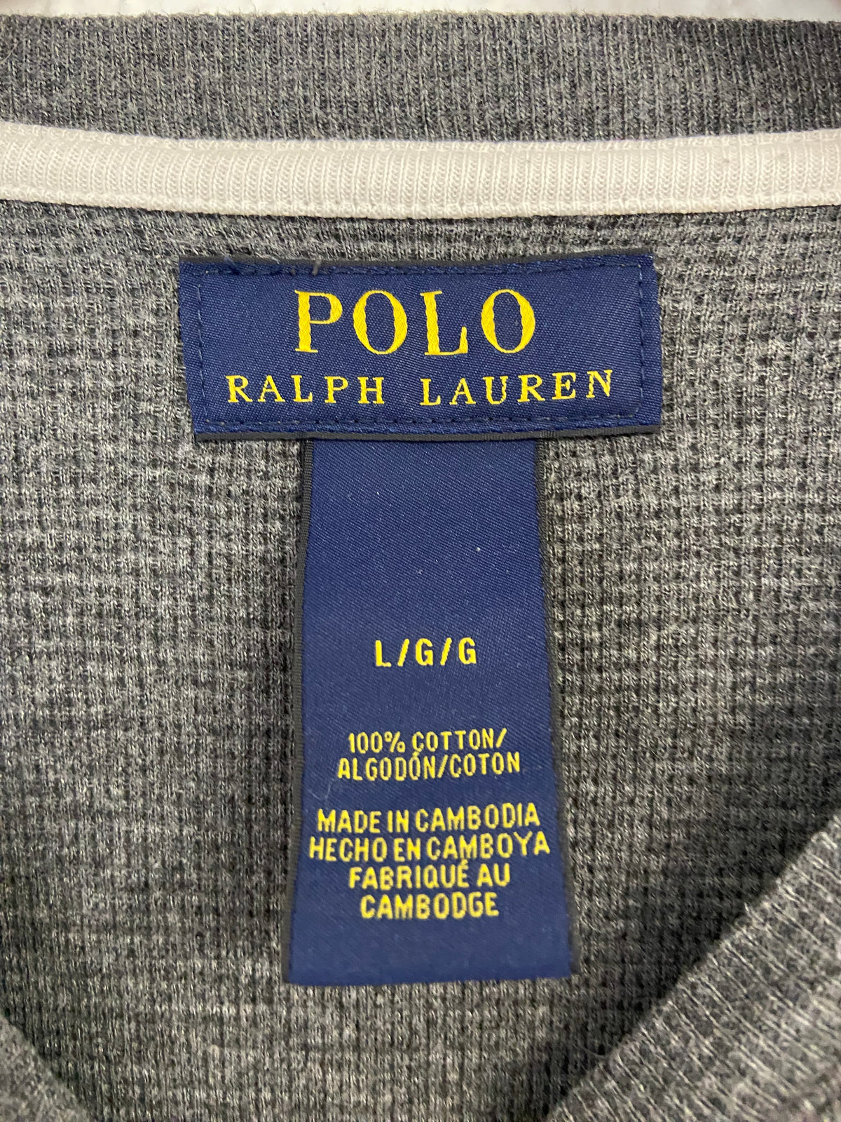 Pull gris Ralph Lauren nid d'abeille taille L
