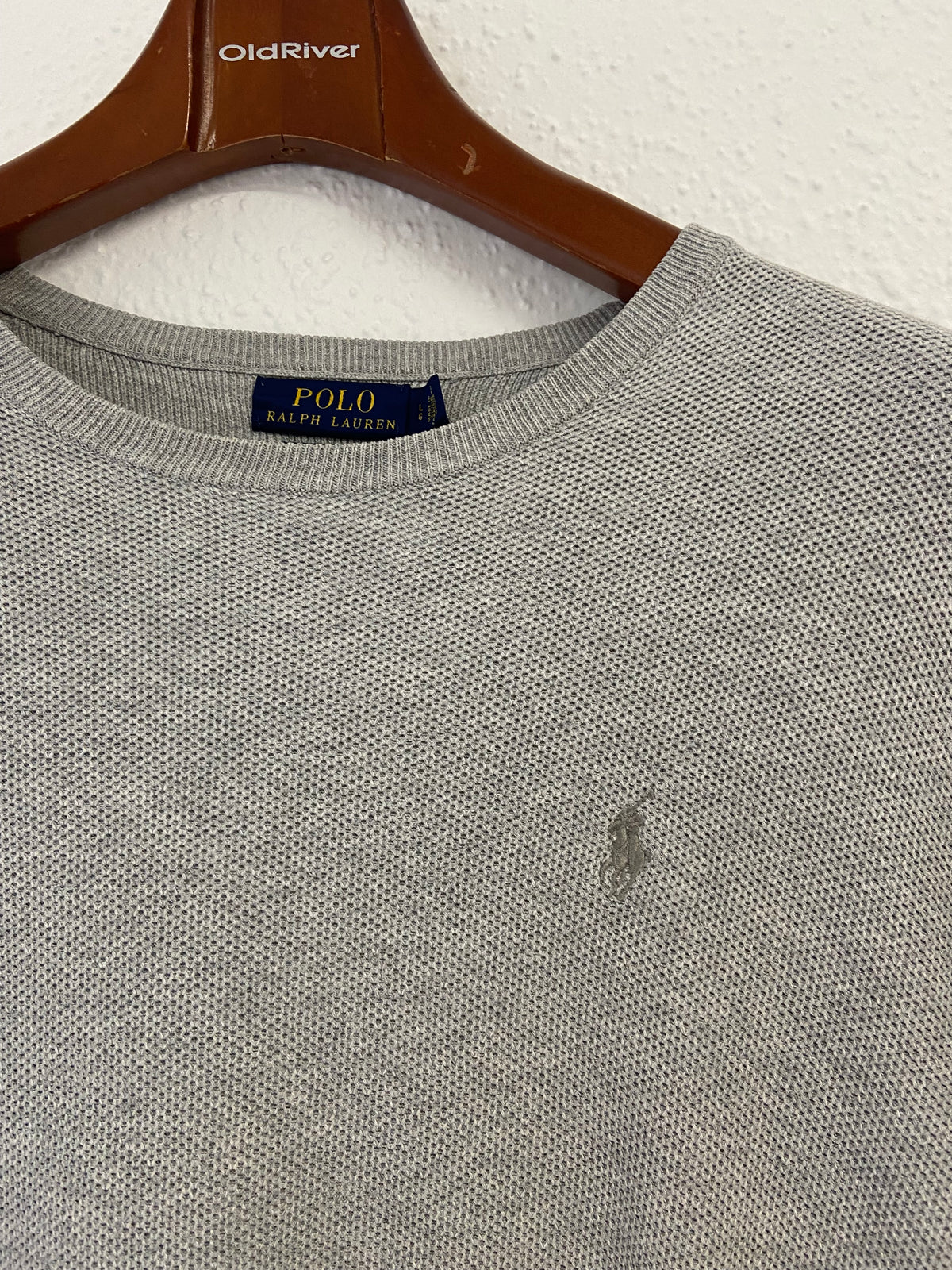 Pull gris Ralph Lauren nid d'abeille taille L