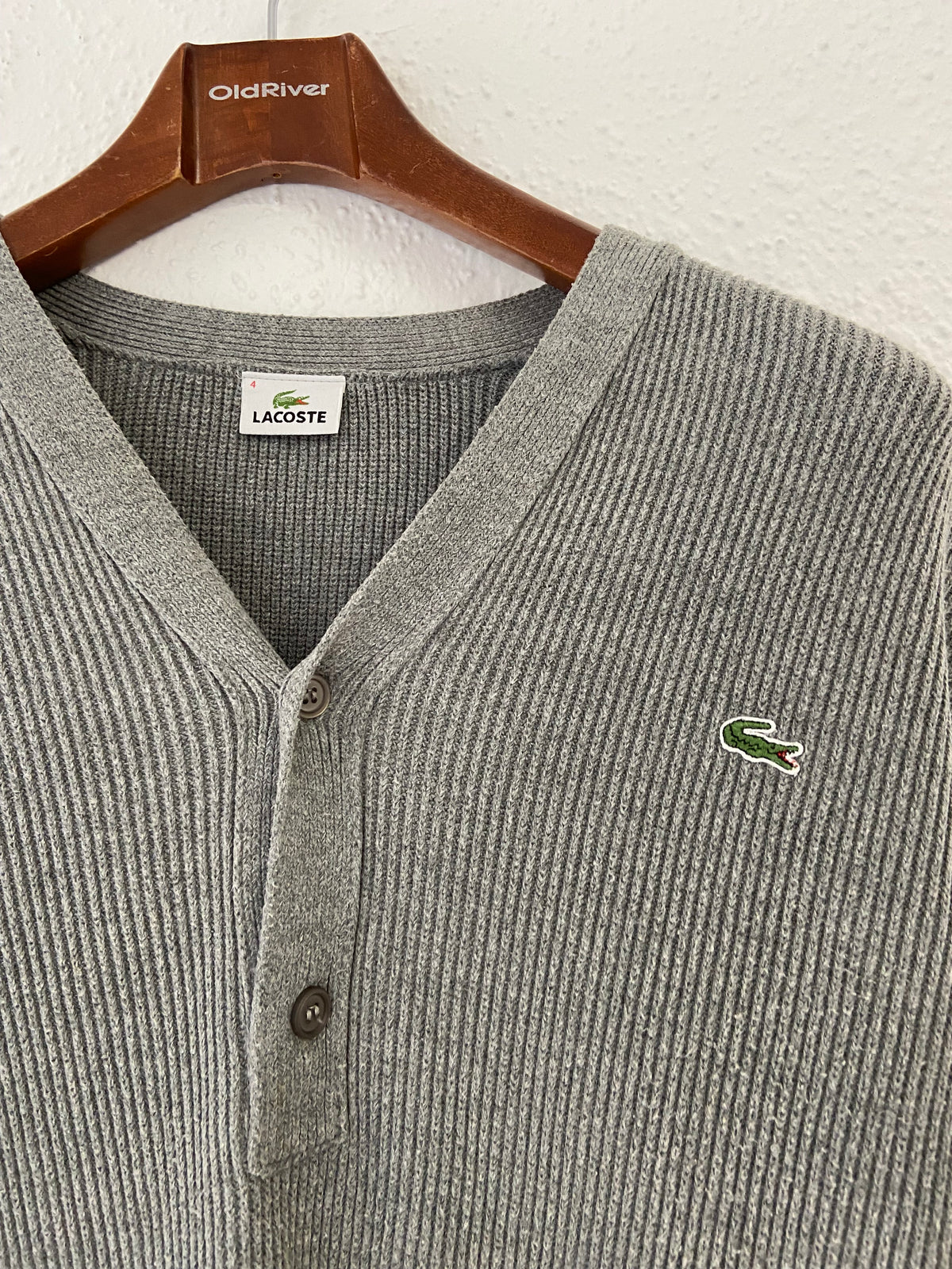 Pull effet Cardigan gris Lacoste taille M