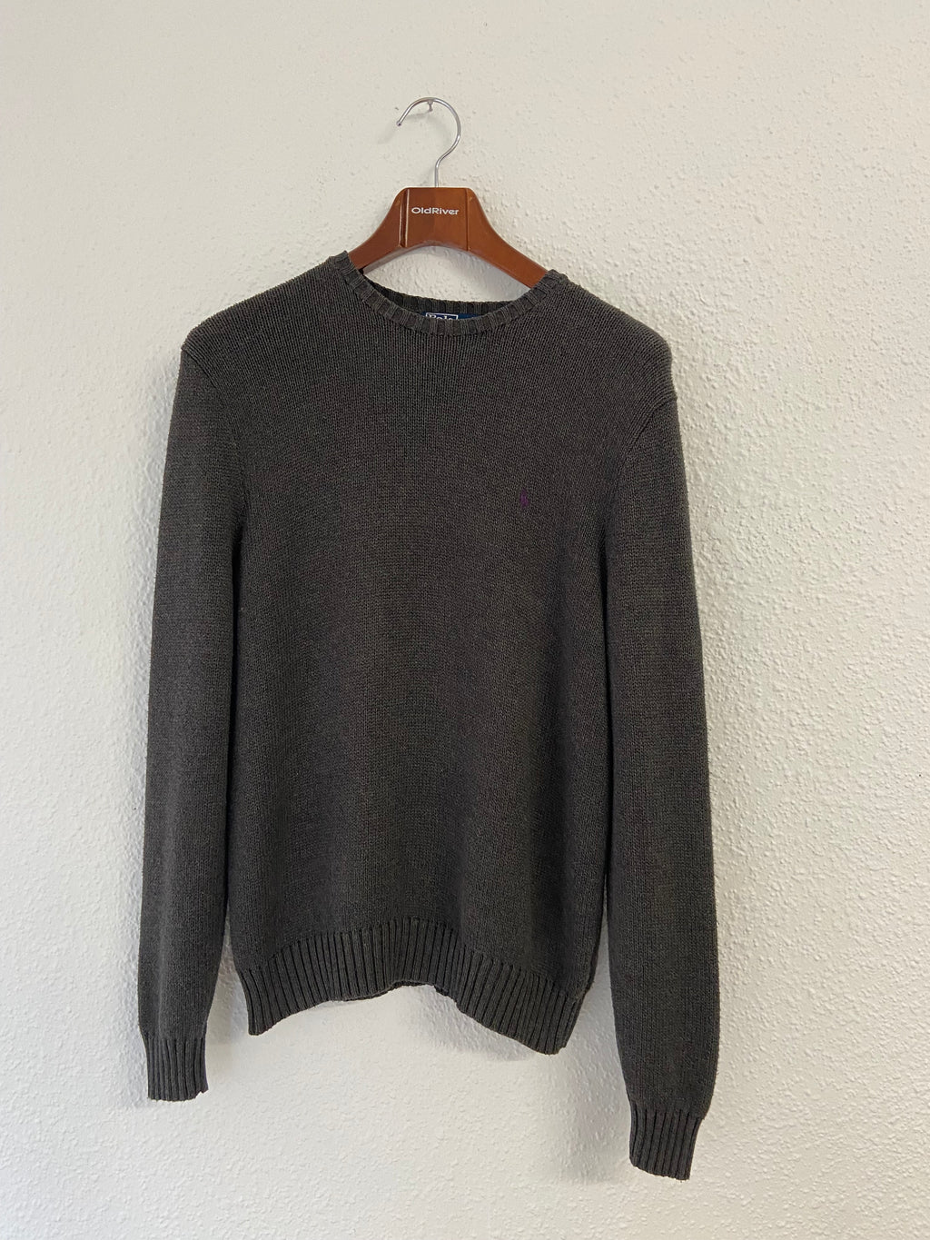 Pull gris Ralph Lauren taille L grosses mailles