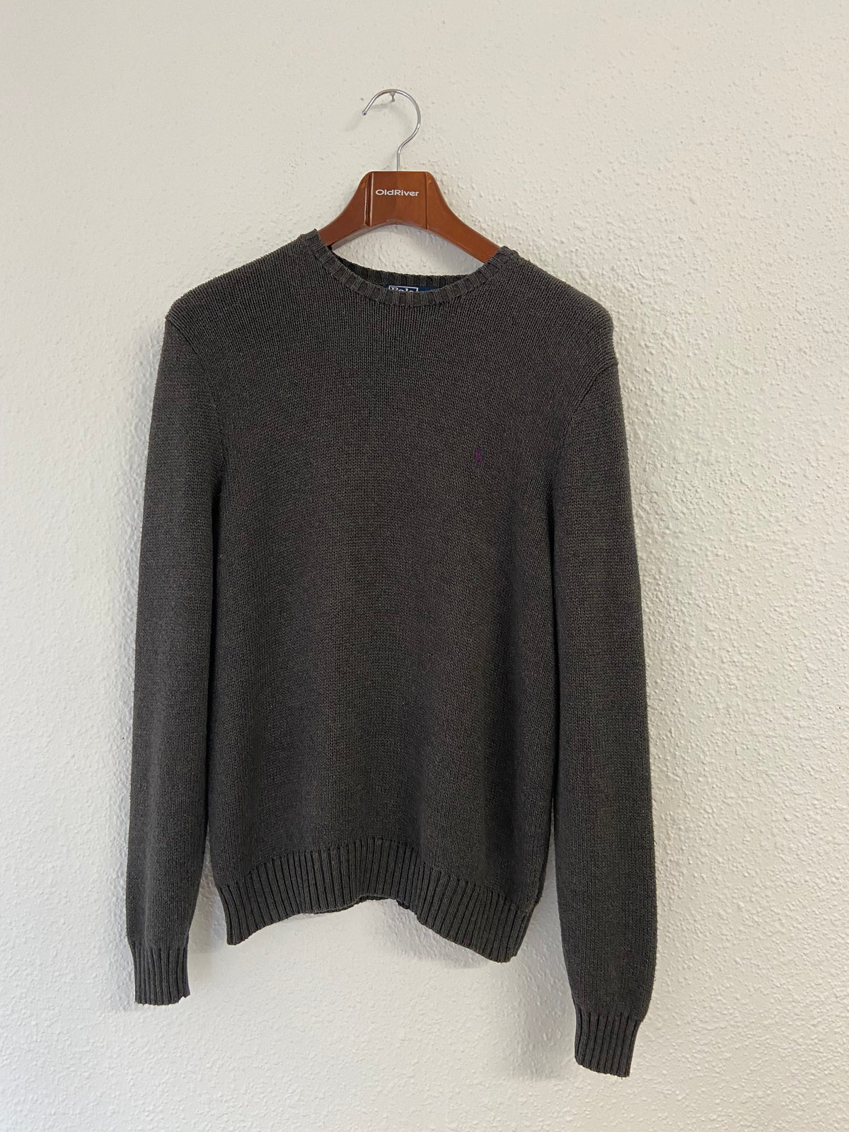 Pull gris Ralph Lauren taille L grosses mailles